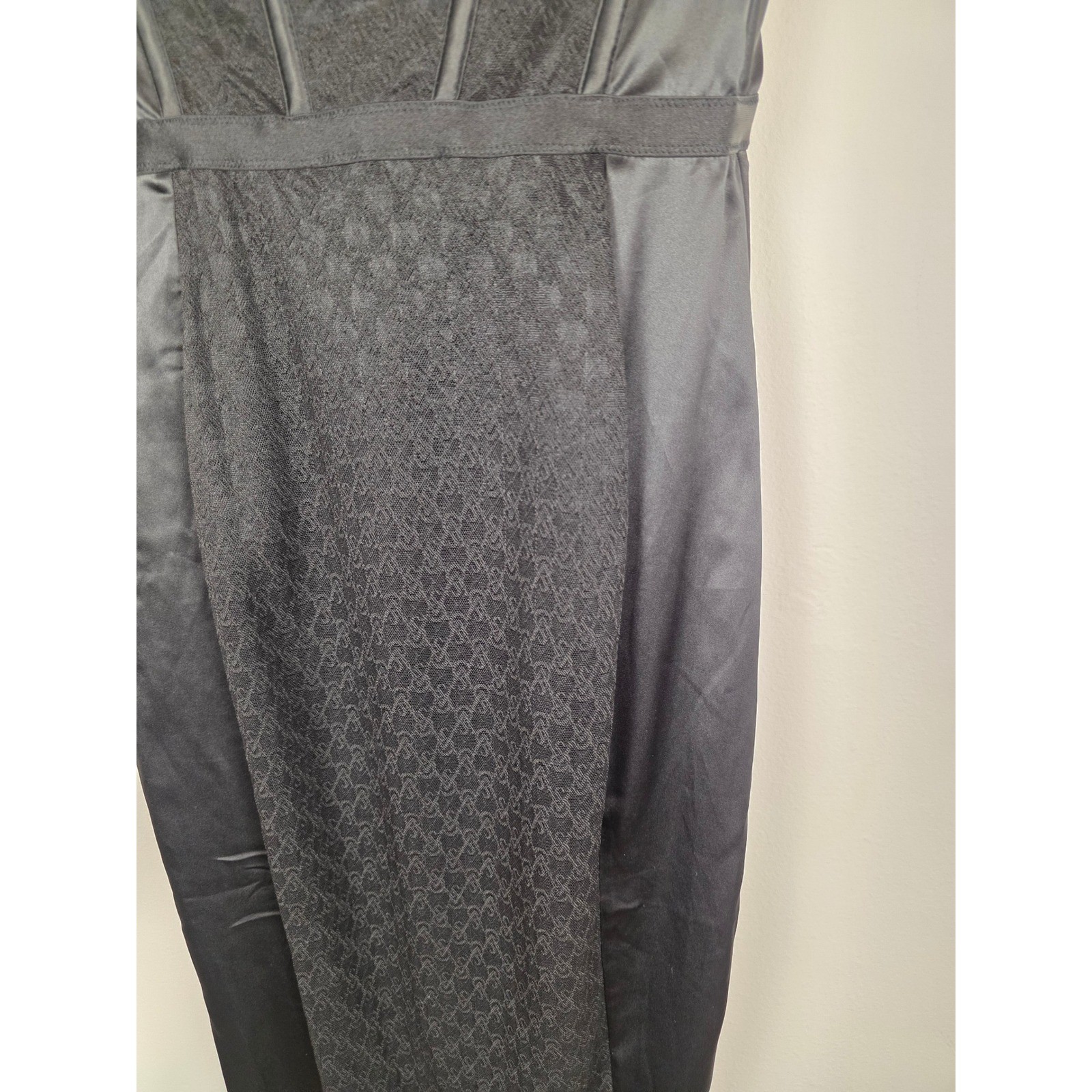 VS Archives Victoria’s Secret Monogram Black Lace Bustier Corset Dress XS Party