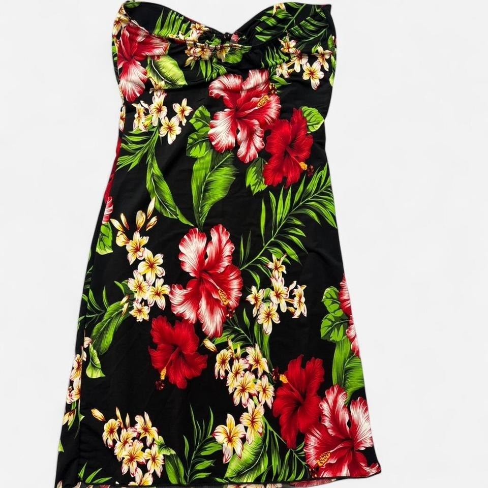 Vintage NaPua Collection Honolulu Hawaiian Floral Dress Hibiscus USA S 0157