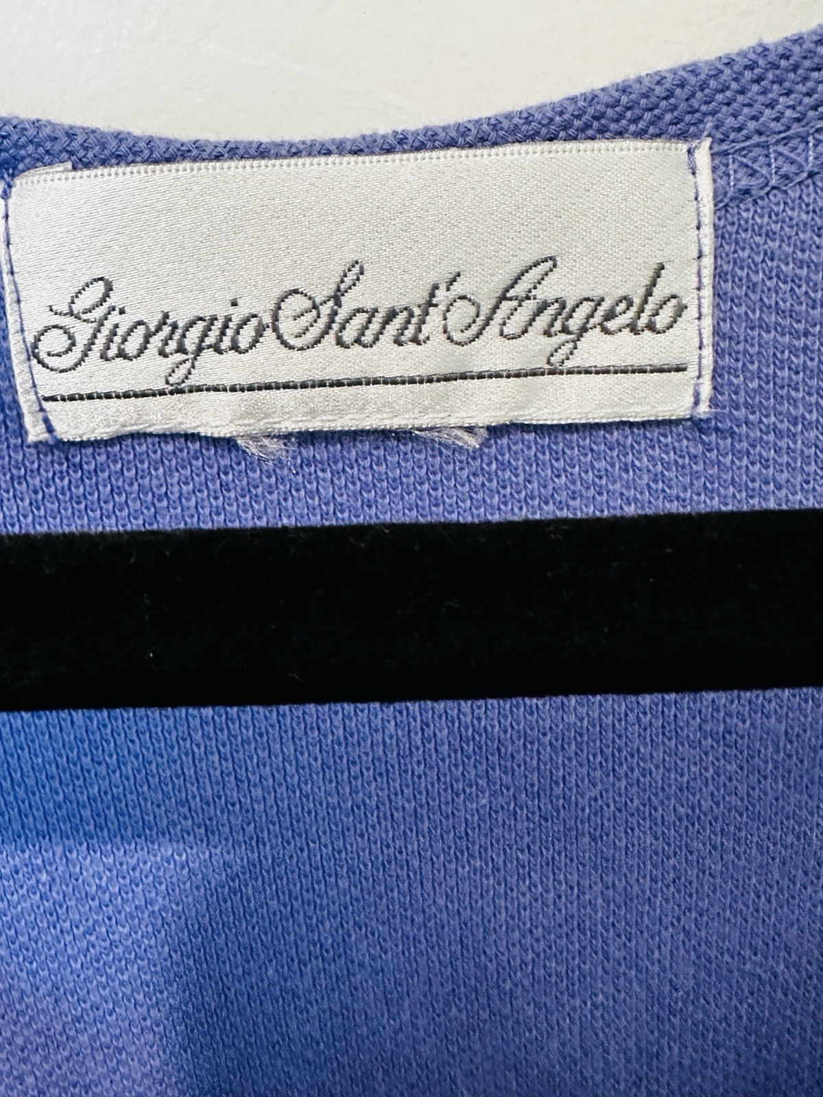 VTG Giorgio Sant’Angelo Blue Solid Scoop Neck Sleeveless Tank Midi Dress Women S