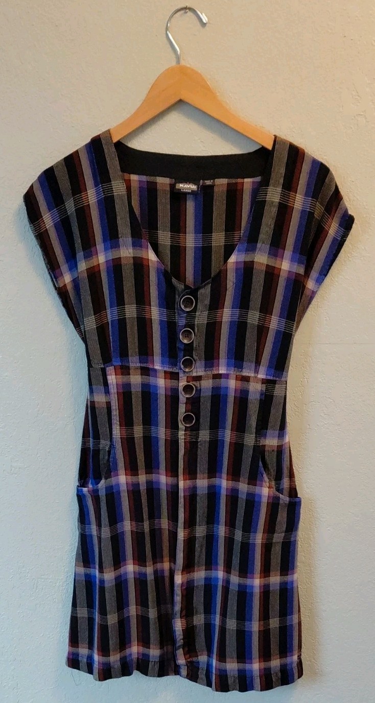 Kavu Womens Size Large Sleeveless Dress Pockets Outdoor Nature Hiking