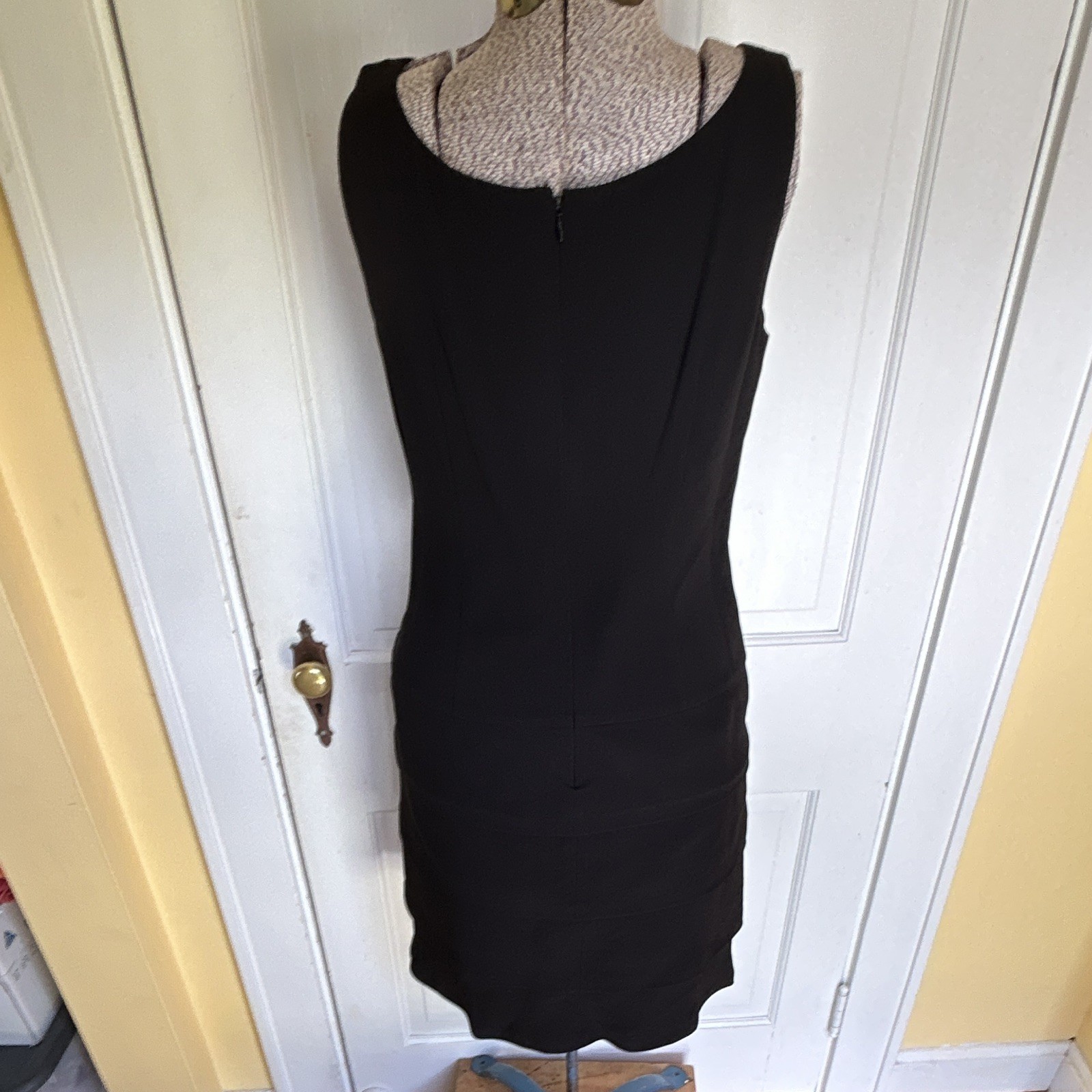 Ralph Lauren Black Sheath Dress 6 Sleeveless Scoop Neck NWT orig $190
