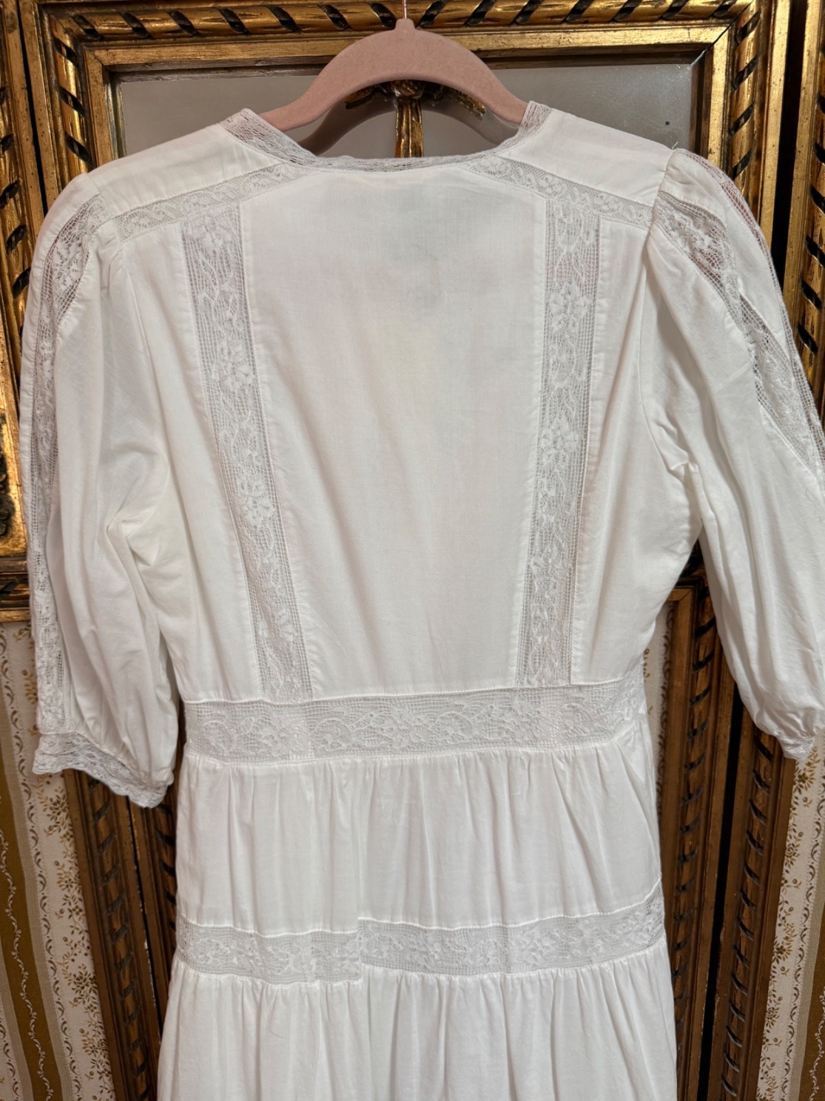 LoveShackFancy Target Phoebe Dress Cotton Lace Tiered Button Front Coquette NWT