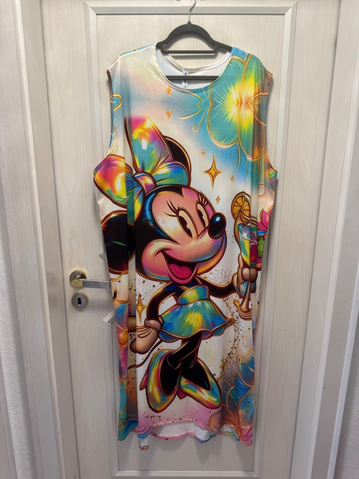New- long shirt dress “Minnie Cocktail” round neck, sleeveless, colorful 50/52/54