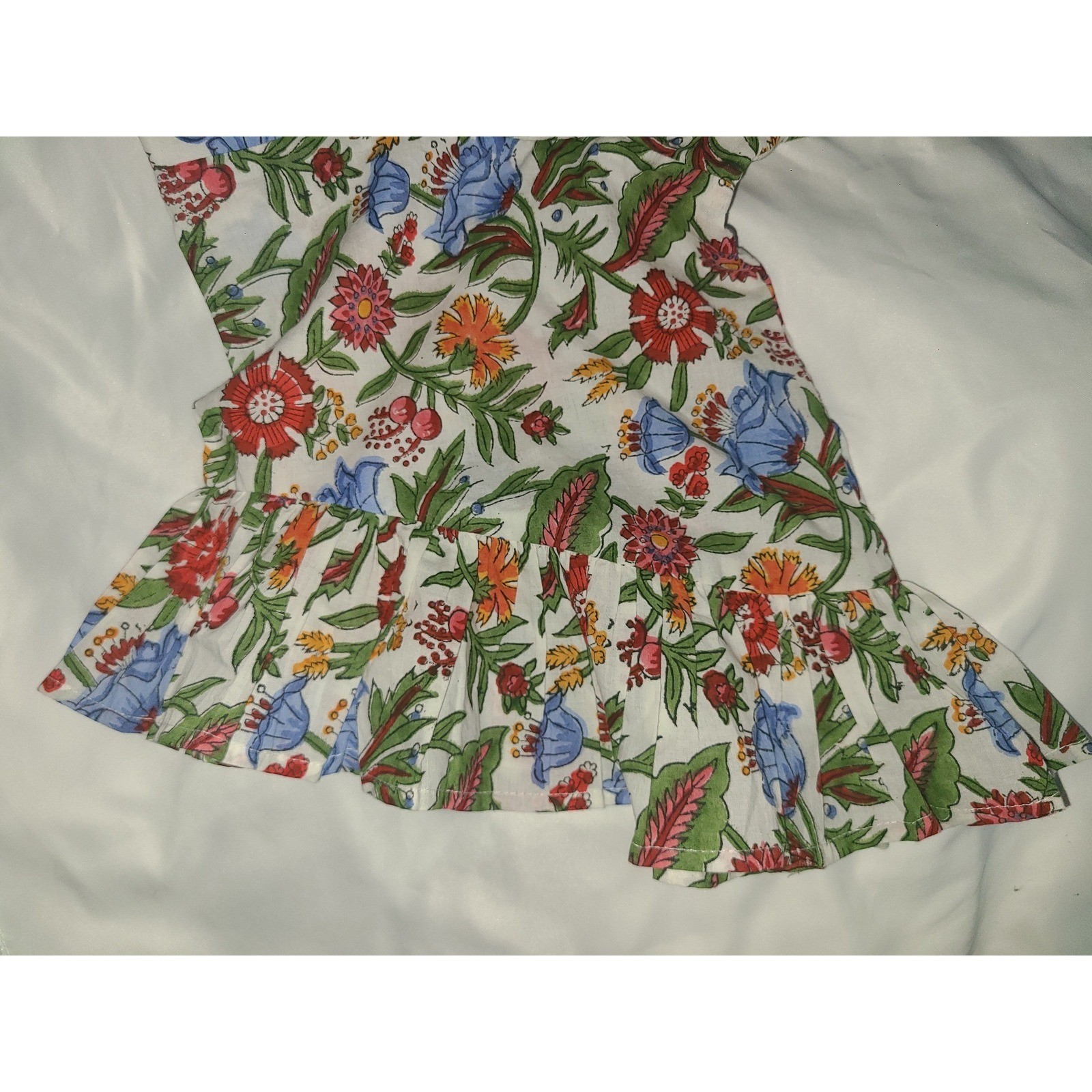 Fitzroy & Willa Floral Soleil Maxi Dress Medium Multi Color Ruffle V-Neck
