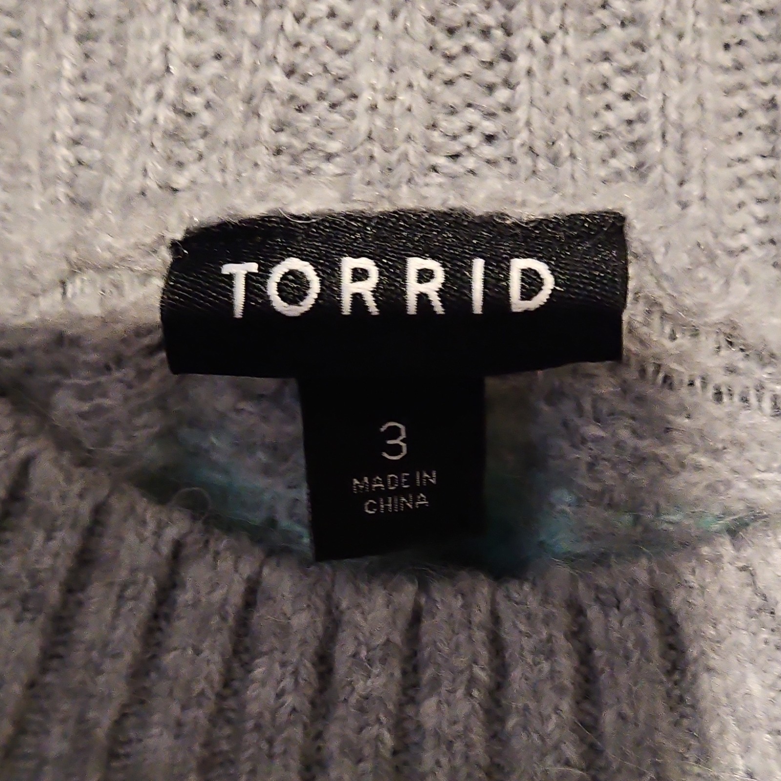TORRID Mock Neck Sweater Dress Striped Gray Long Sleeve Women’s Size 3 / 3X