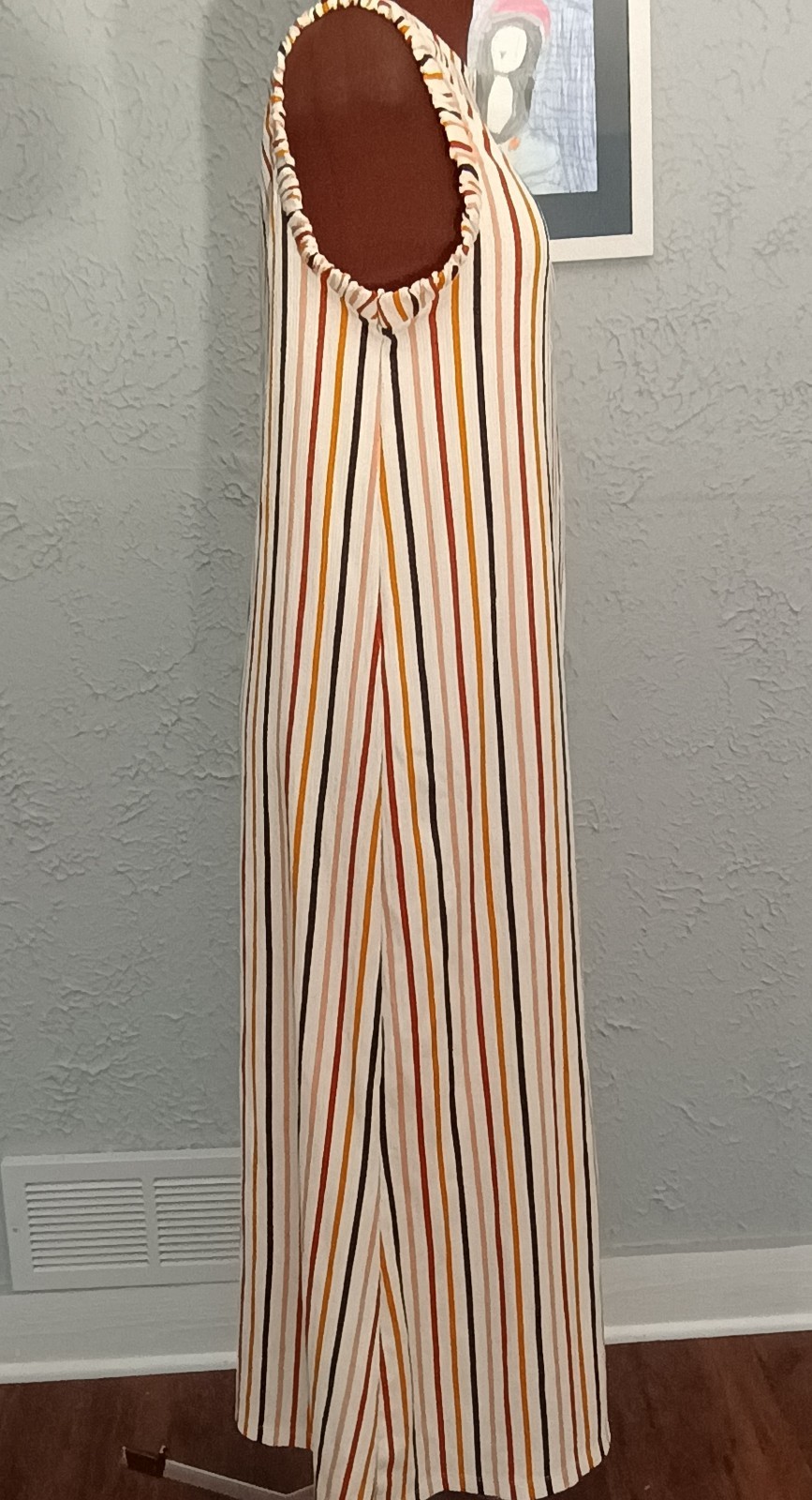 Sfera Collection Striped Maxi Sleeveless Dress Medium