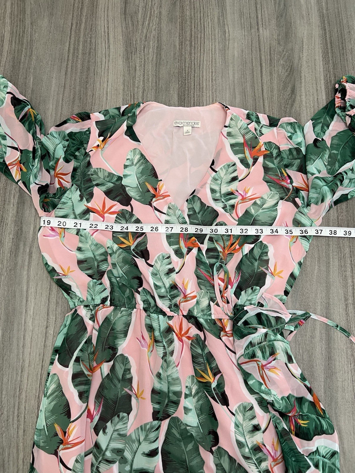 Eva Mendes For New York & Company Wrap Ruffle Dress Size Small