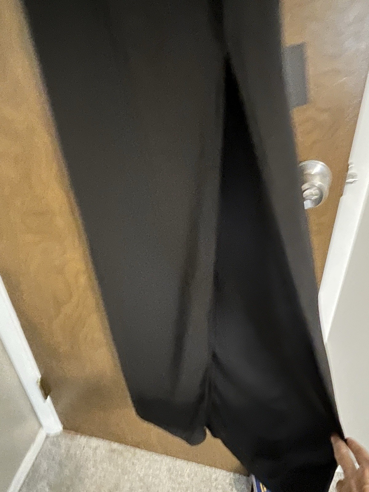 Lulus Black Satin One Shoulder Rhinestone Trim Maxi Dress Zip S