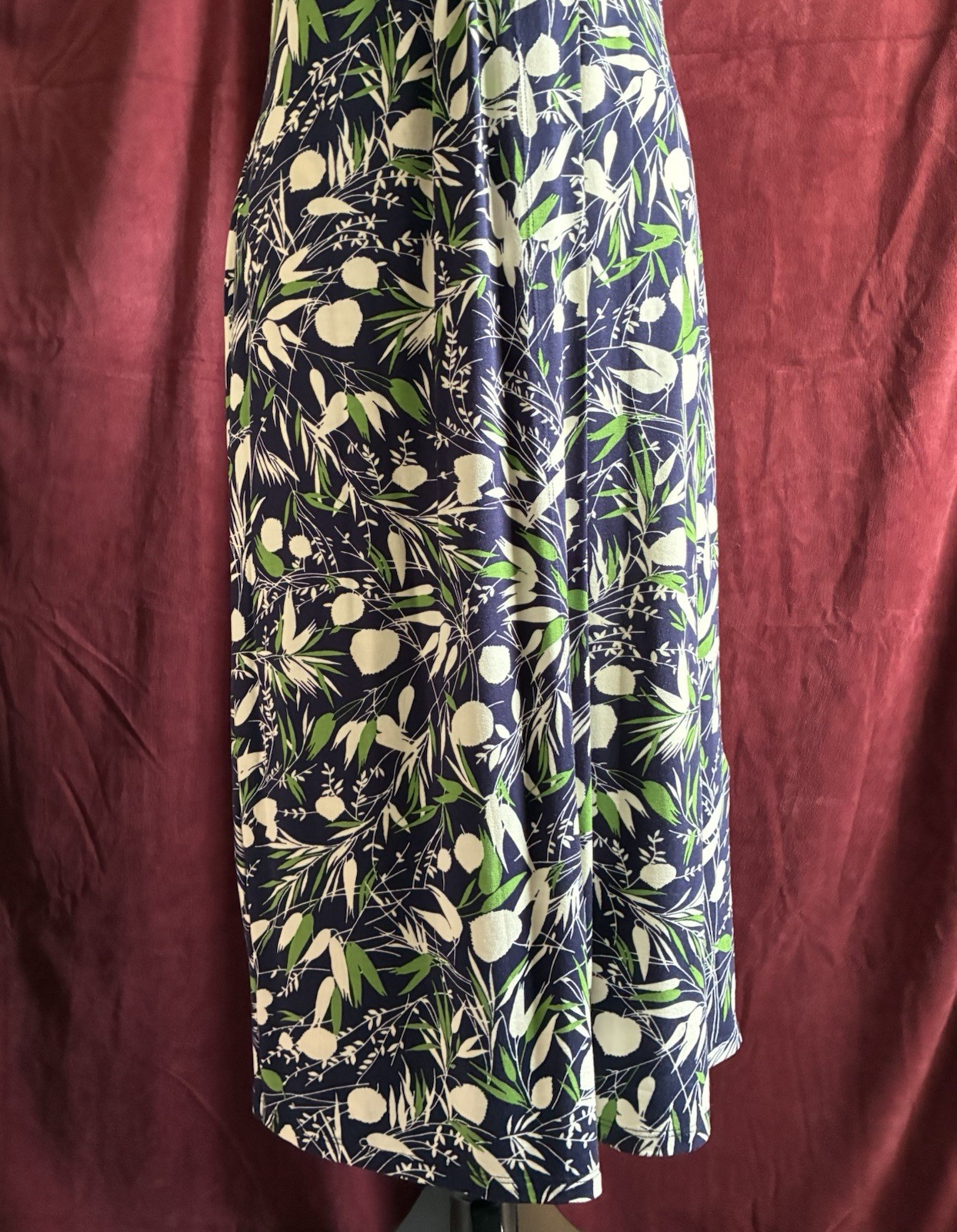 Hobbs London Nadia Sleeveless Jersey Midi Dress Collared Faux Wrap Stretchy 8