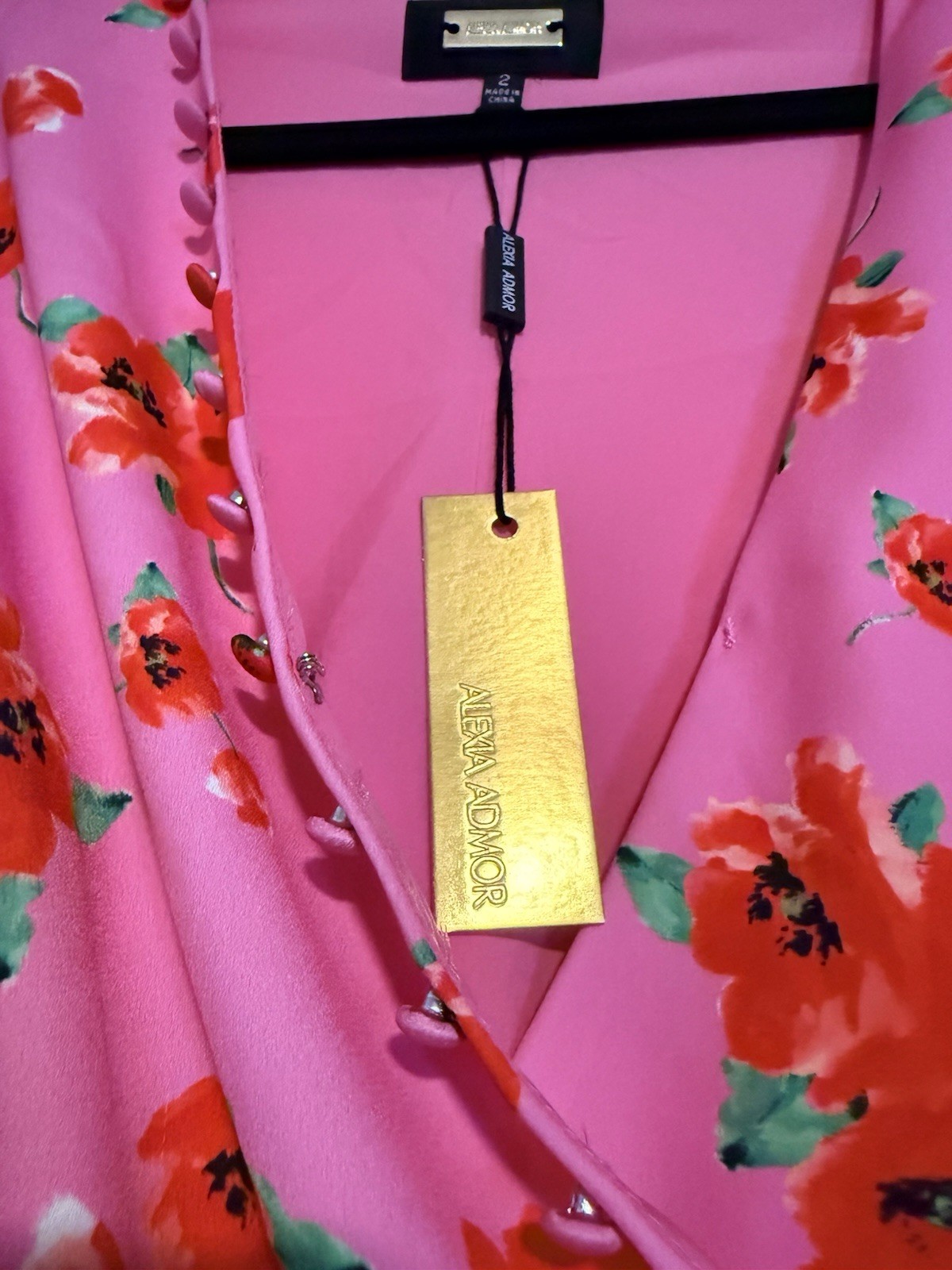 NWT Alexia Admor Maia Floral Wrap Dress Pink Size 2 MSRP $245