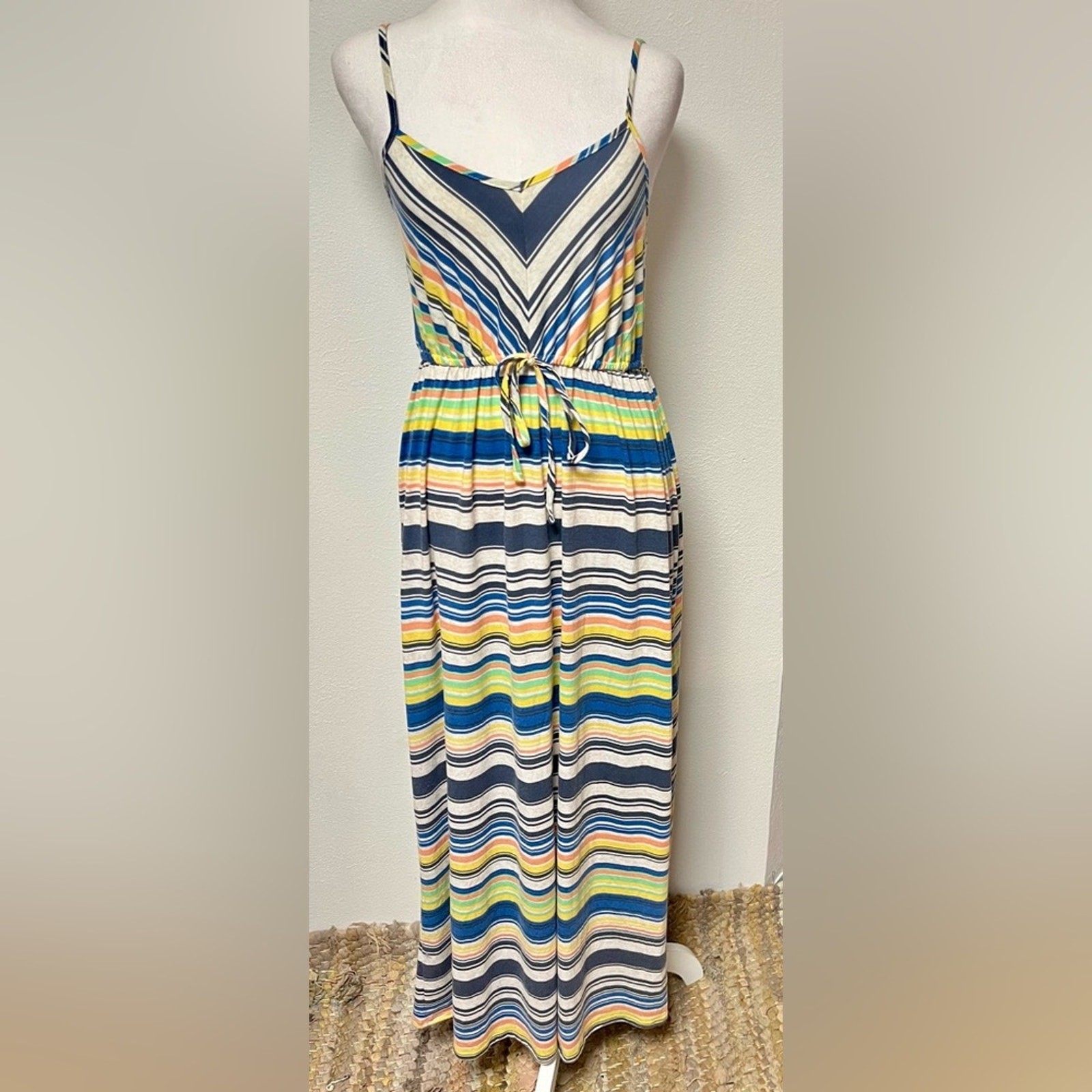 Mossimo Supply Co Women’s Summer MultiColor Stripes Maxi Dress Size Medium