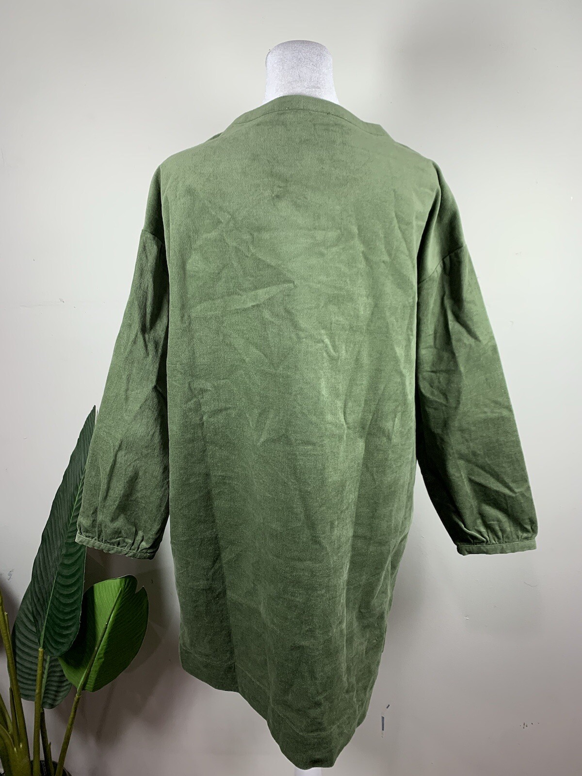 Lovebinetti Womens Solid Green Casual Dress, Size M