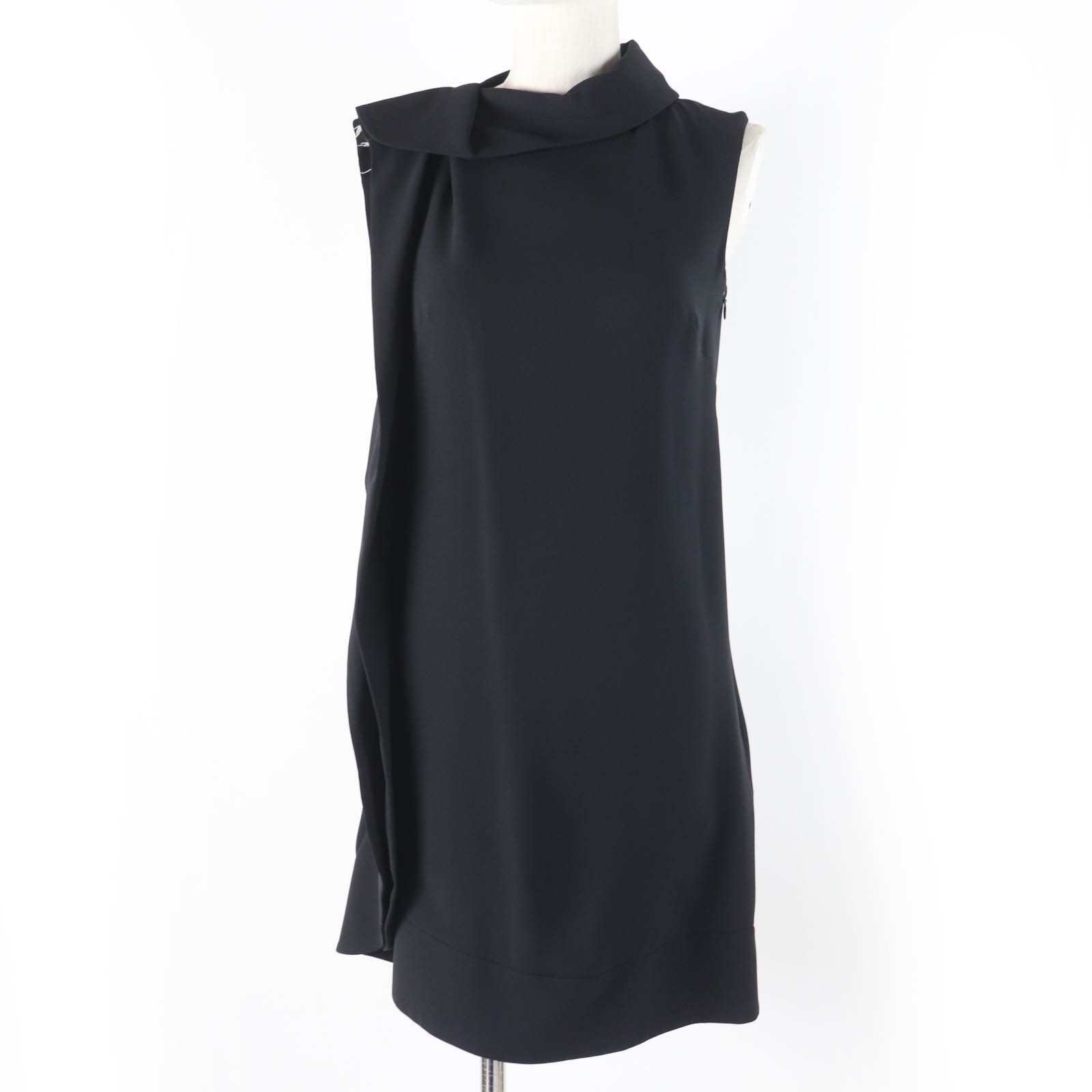Valentino Silk Rayon Sleeveless Dress Black 36 – DUTY FREE