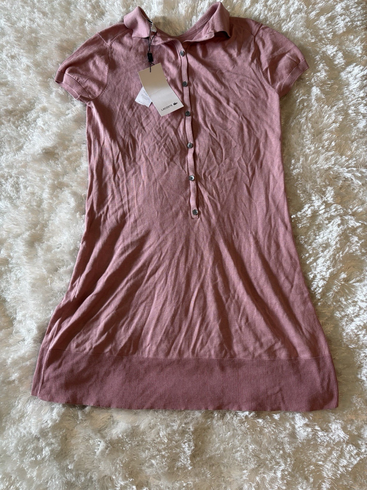 NWT. Lacoste Short-sleeve Polo Knit Dress Size 35 (S)