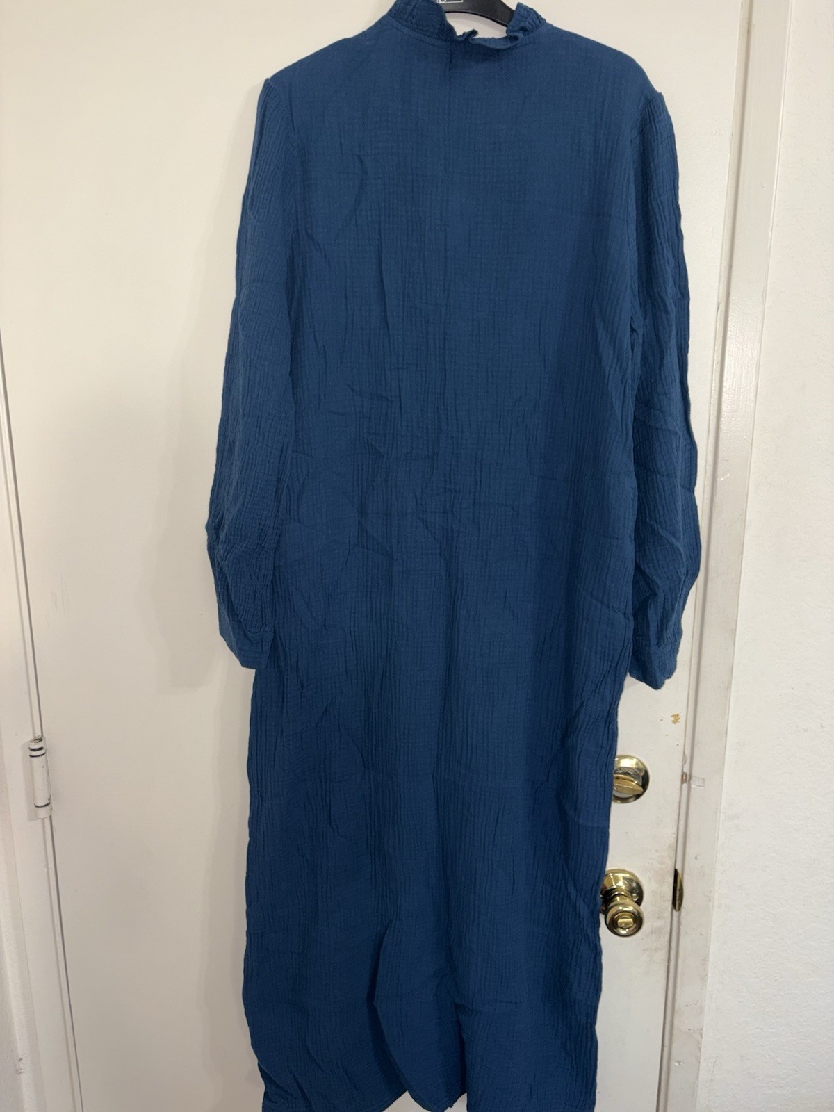 BF Designed By Beatriz Furest Spain crinkle-texture shirtdress Medium Cotton