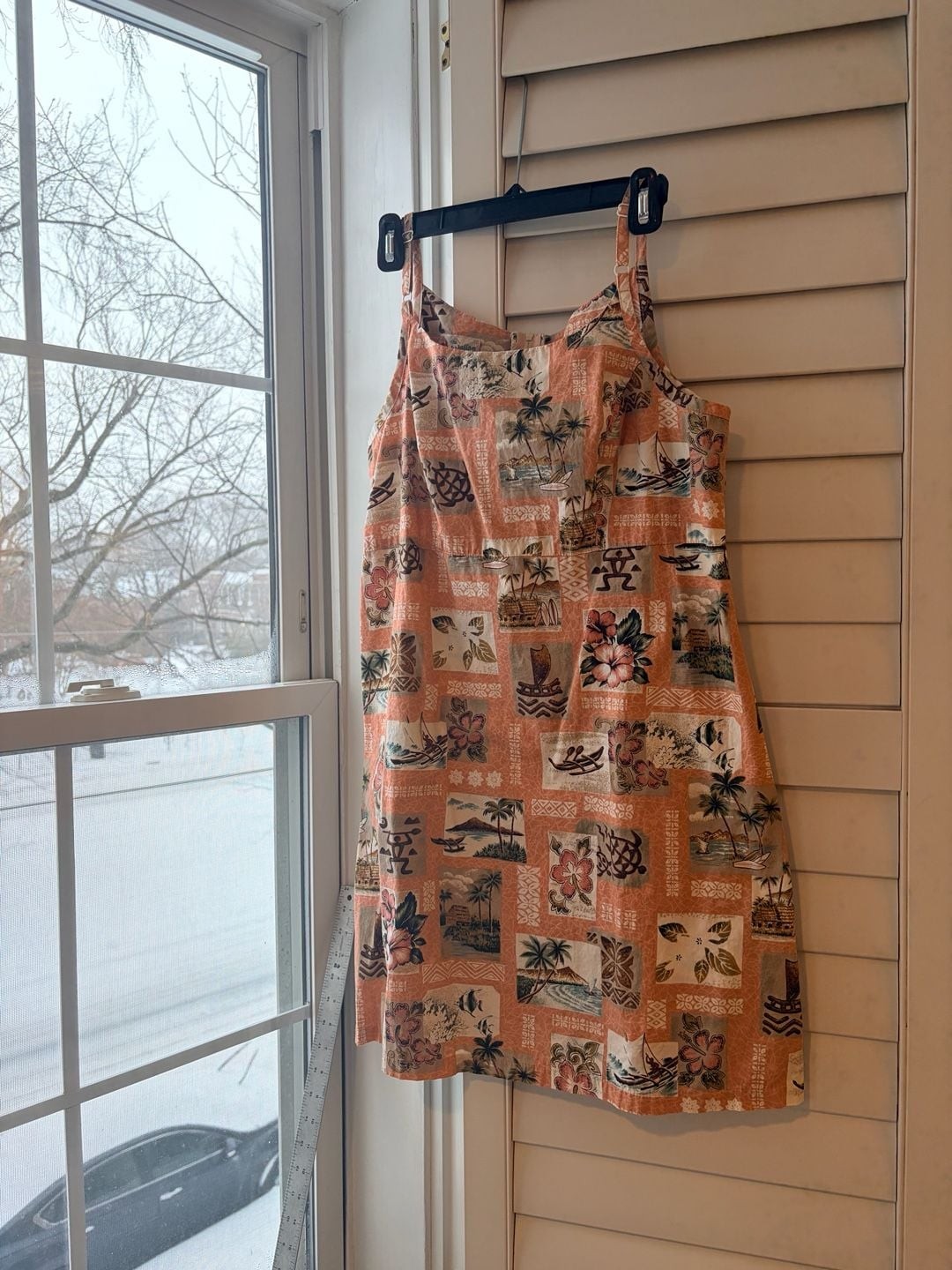 Hilo Hattie The Hawaiian Original Tropical Print Spaghetti Strap Sun Dress