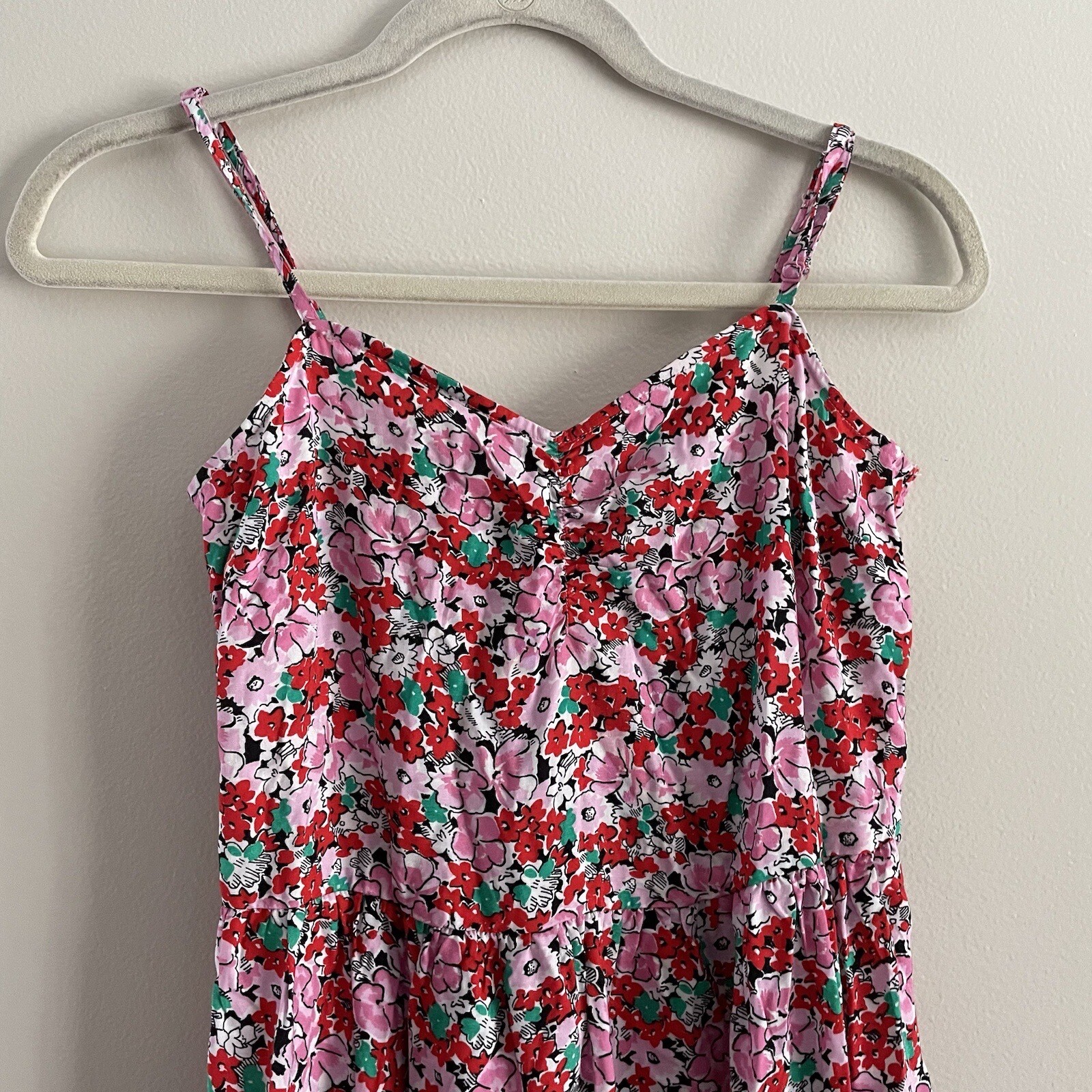 Miss Selfridge Women SZ 4 Multicolor Floral Adjustable Strap Sundress NWT