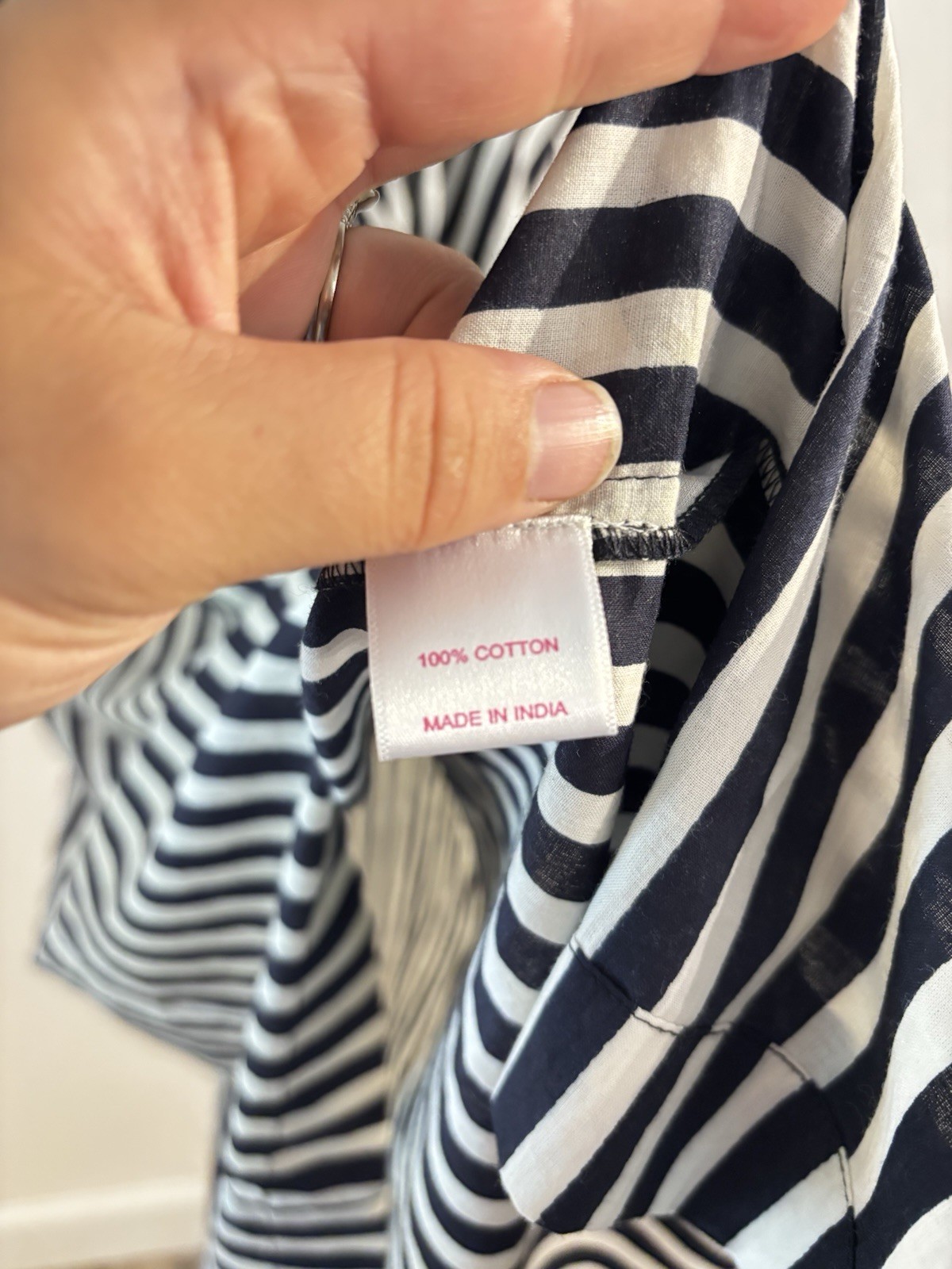 Ink+Alloy Margot Striped Kaftan Black and Cream One Size