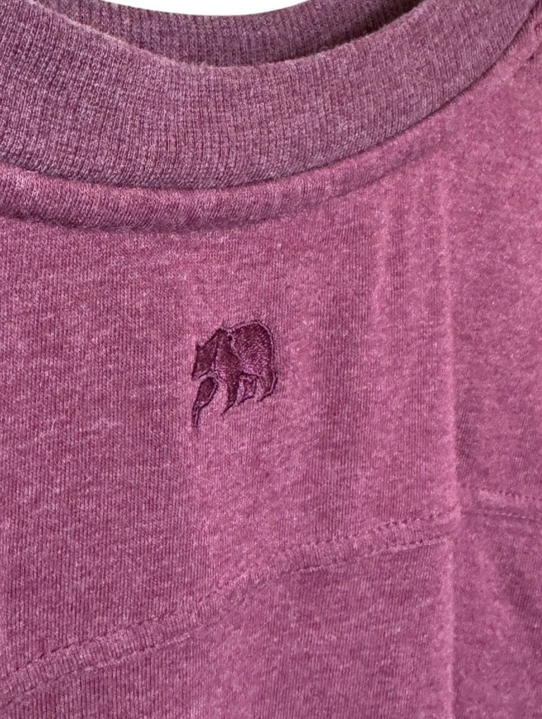The Normal Brand Puremeso Weekender Dress Size M Burgundy Long Sleeve Crew Neck