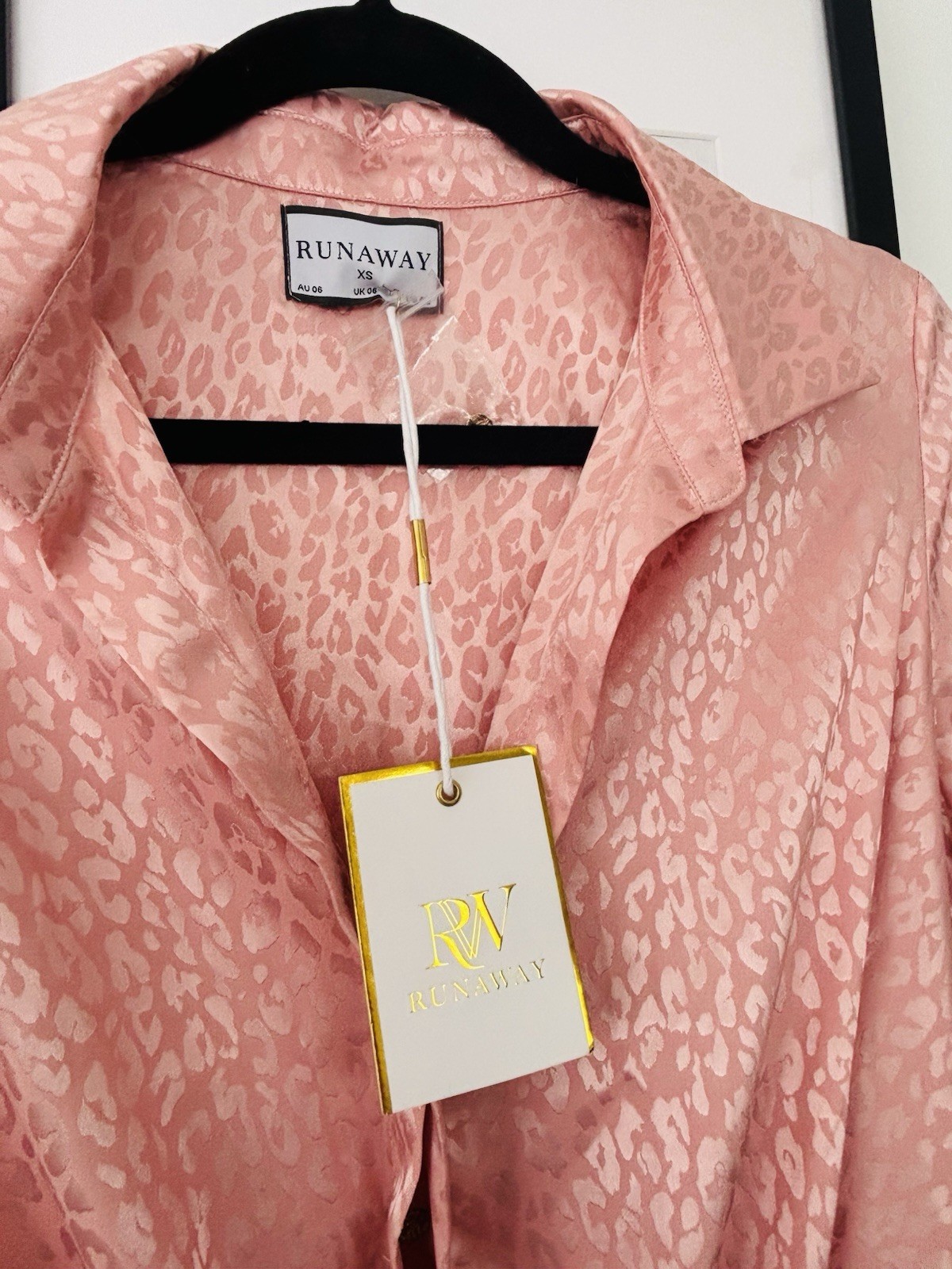 NWT Runaway The Label Ruby Rose Dress in shimmer pink size XS