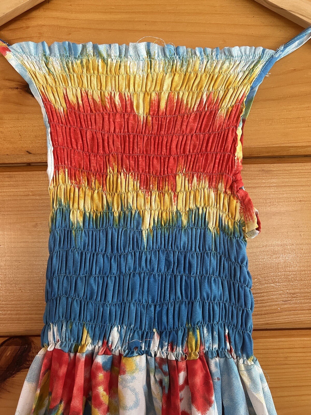 Womens Spaghetti Strap Smocked Tiered Long Beach Sun Dress Free Size S – L