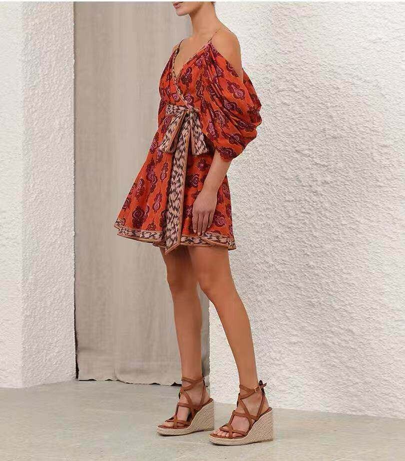 NWT Zimmermann Spring Summer Resort New Wrap Tie Waist Cotton Cami Mini Dress