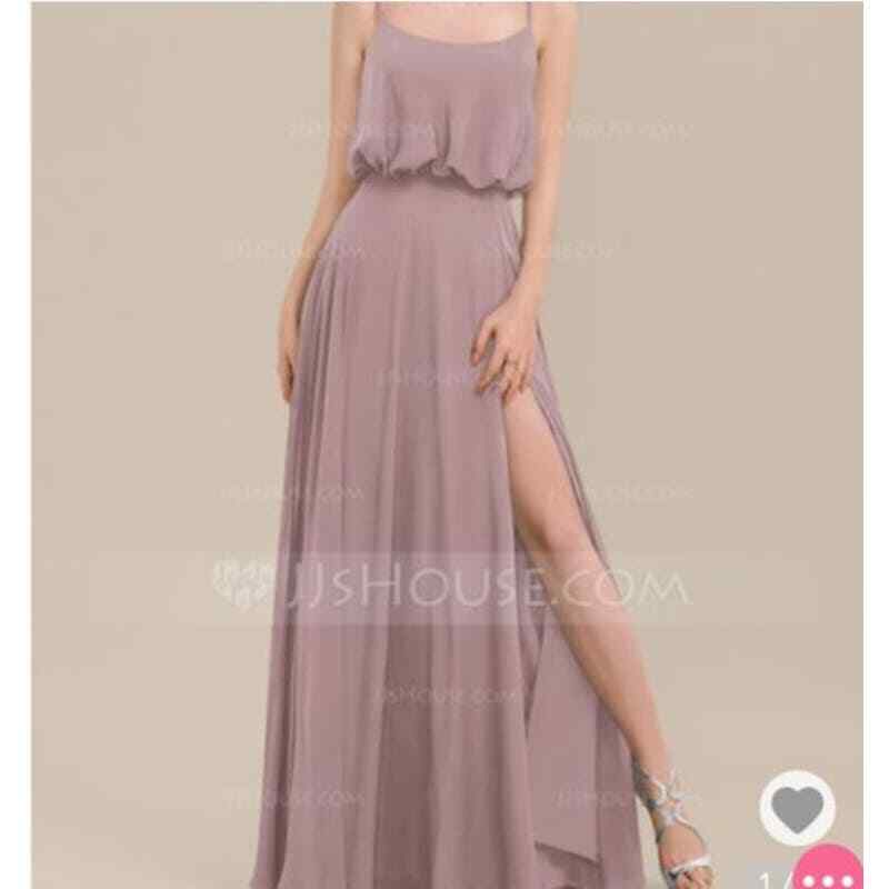 JJ’s House Chiffon Dress Floor-Length Purple Size 6 NWT
