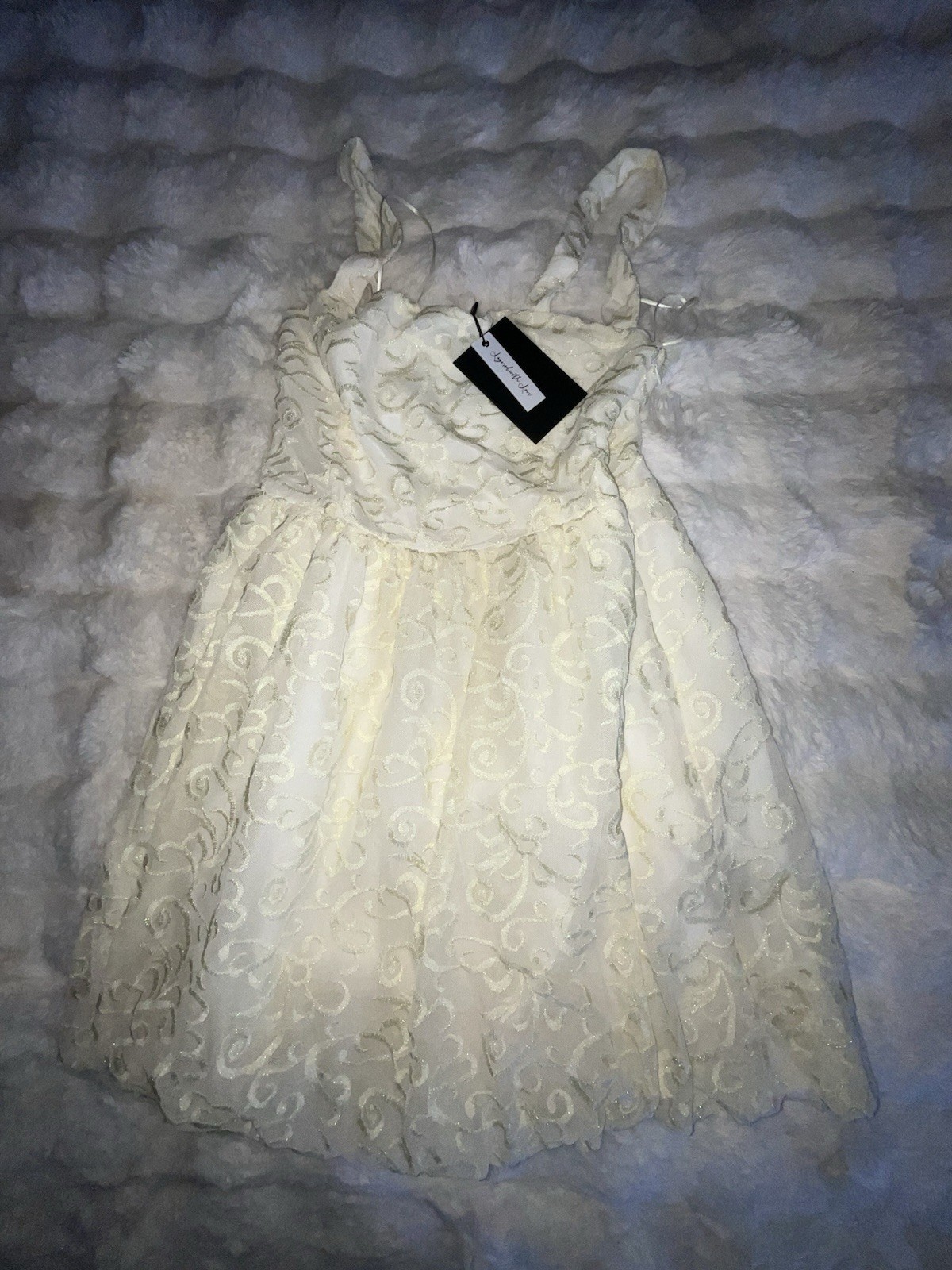 Layered With Love Women’s Dress Autumn Dream White/Gry Small Short (551)