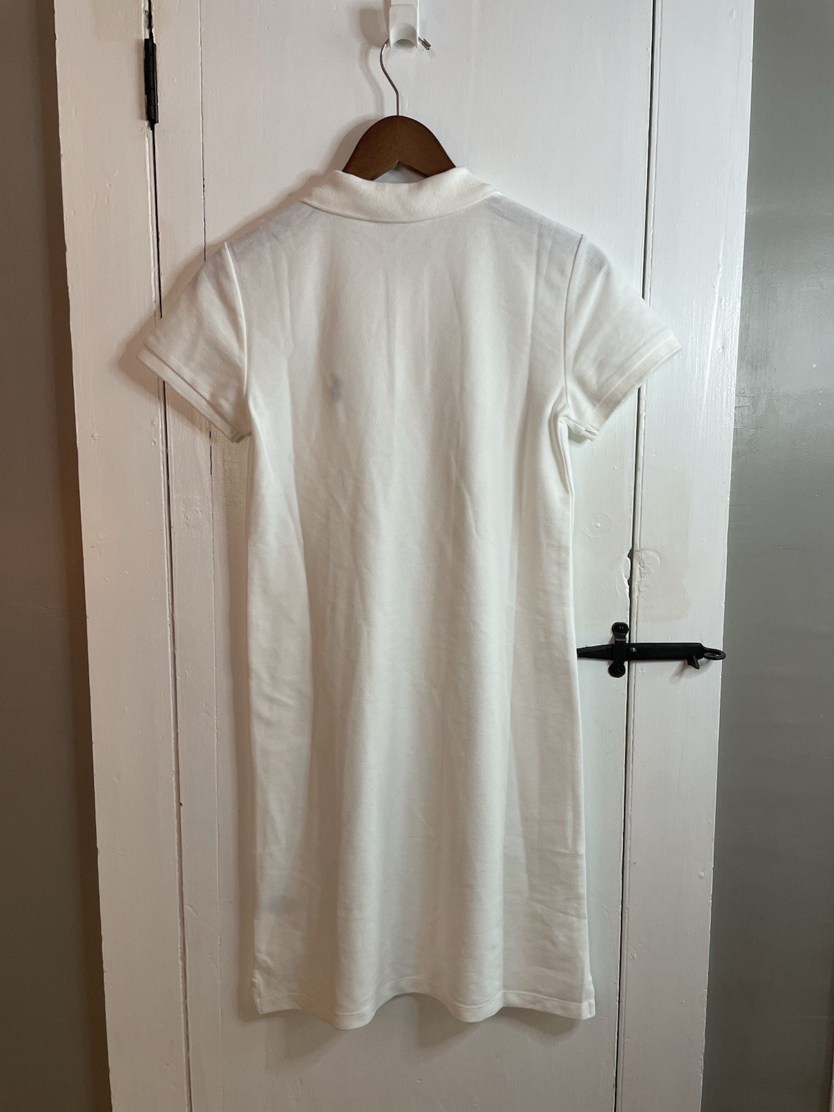 Ralph Lauren White Polo 100% Cotton Polo Dress Signature Embroidered Navy Pony