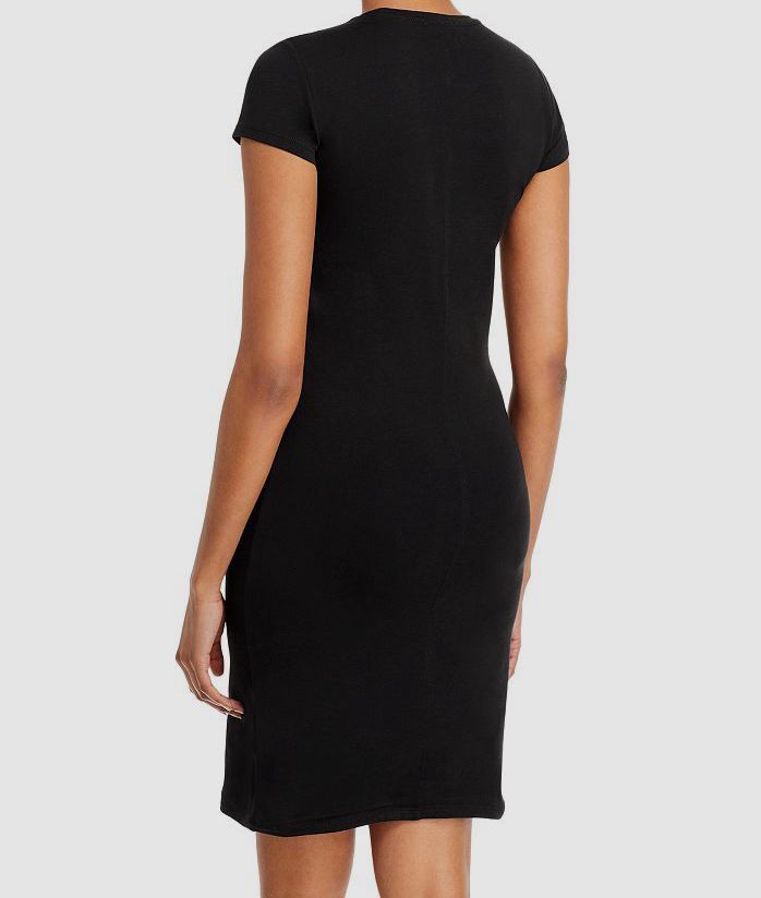 $175 ATM Anthony Thomas Melillo Women’s Black Crewneck T-Shirt Dress Size L