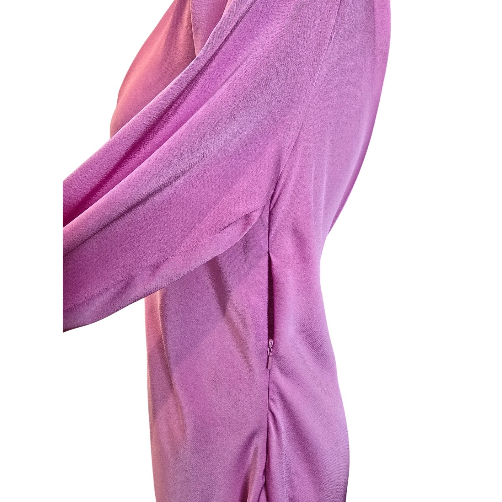 NWT Pink Elegant ASOS Design Open back Mock Neck Slit Maxi Dress Size US 6