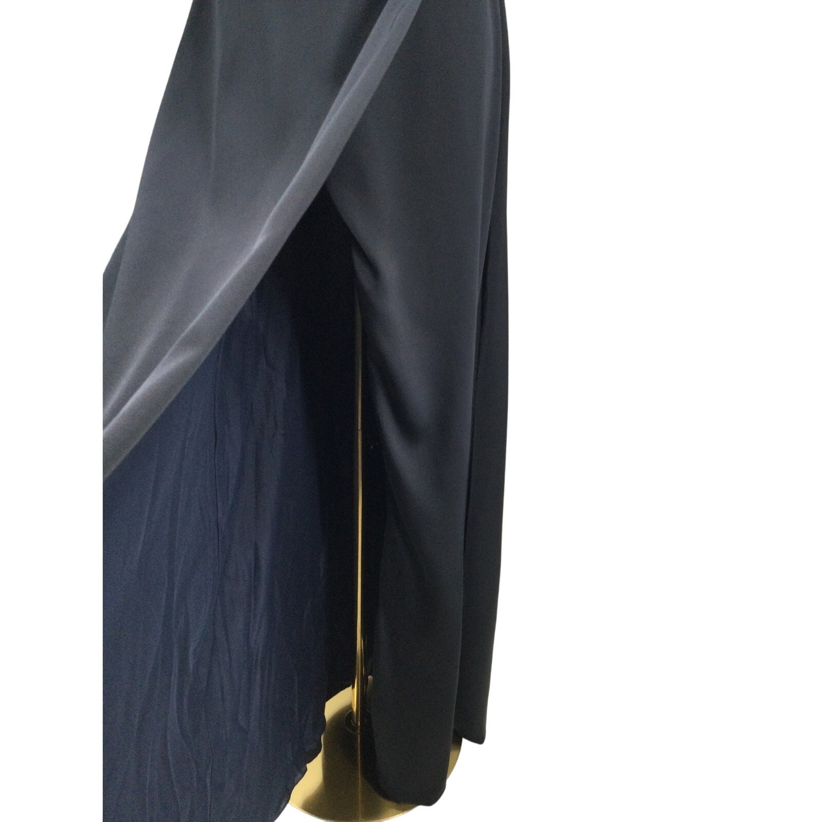 AW BRIDAL 6 S Dark Navy blue Etta satin bridesmaid formal maxi dress NEW 0B17