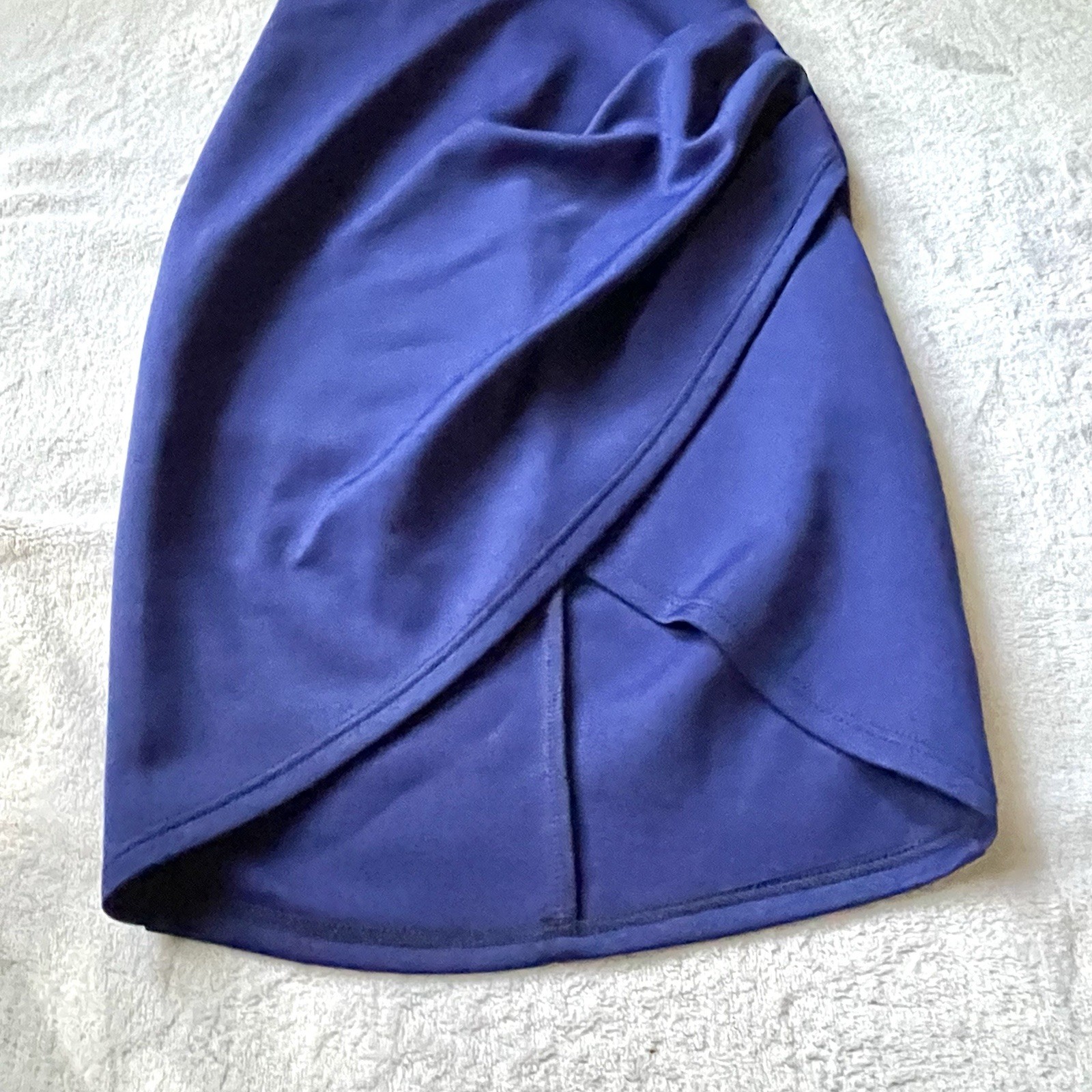 Women’s ( S ) OLIVE TREE Choker Neck Stretch Blue Bodycon Mini Dress Party