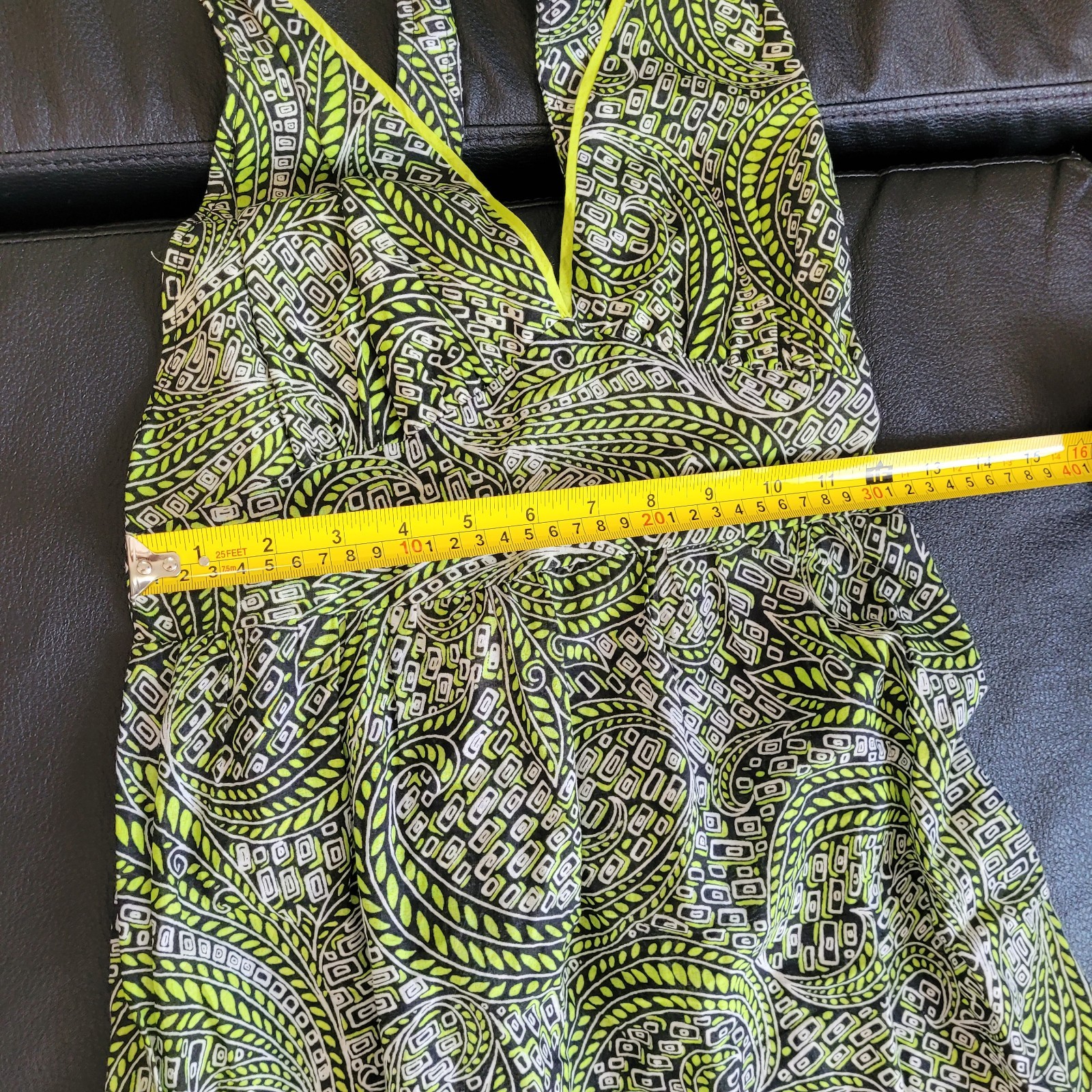 Burning Torch Green Graphic print Halter maxi dress Size-P