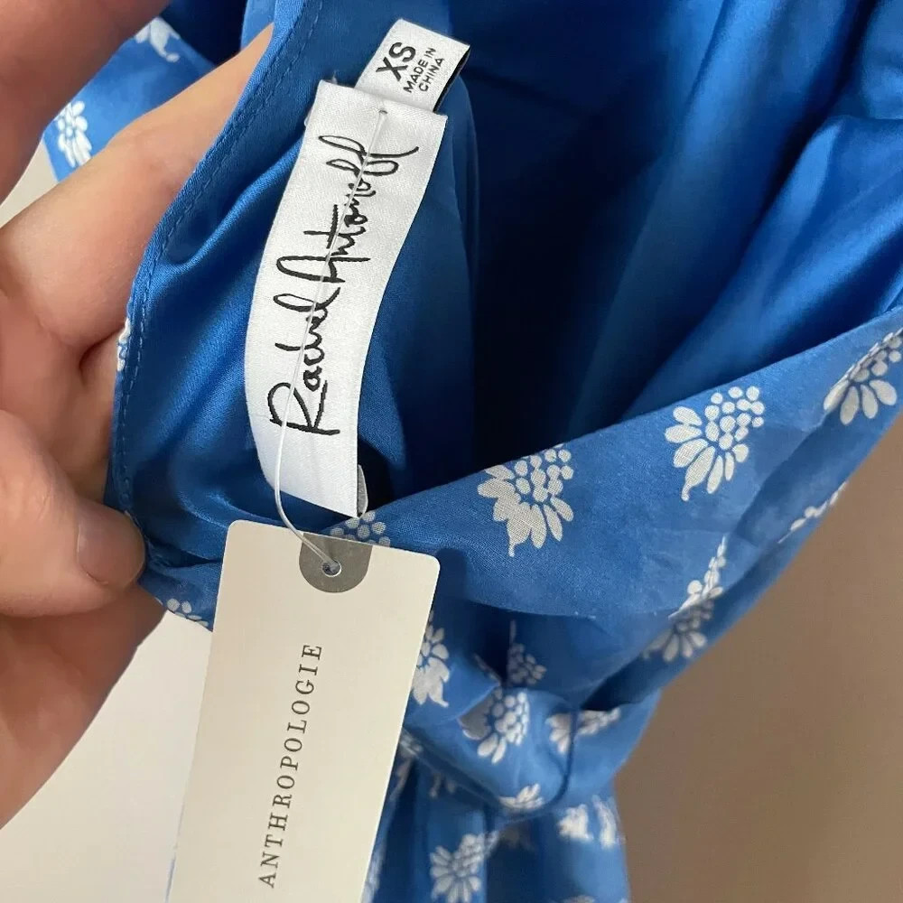 Anthropologie Rachel Antonoff Rainey Halter Maxi Dress Jam Jars Blue Size XS NWT