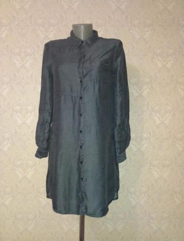 women DKNY dress grey denim 34