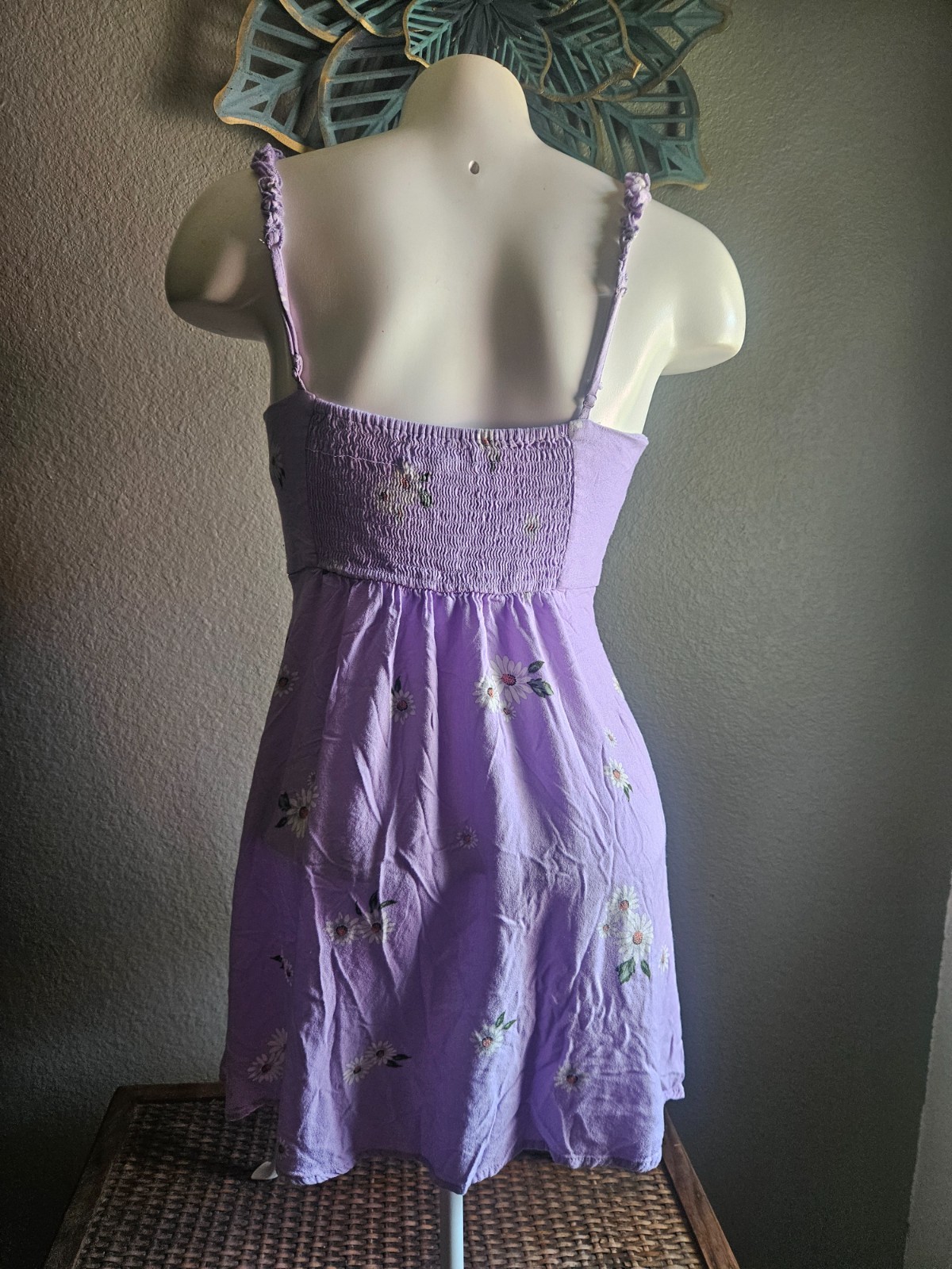 Juniors Aeropostale Ruffled Lavender Purple Daisy Spring Dress Size Small