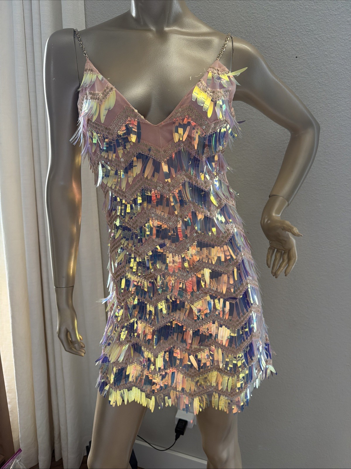 Rare London fringe tassel dress