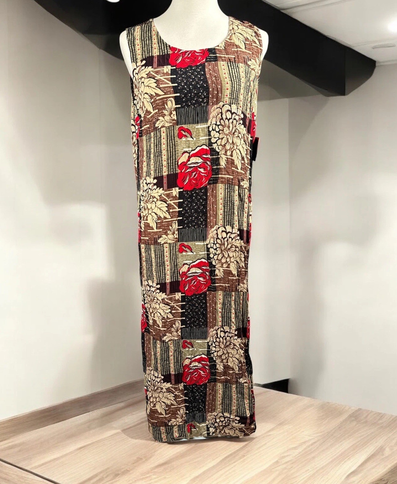NEW VTG Sag Harbor Maxi Dress Floral Print Sleeveless Casual Women Petite M 90’s