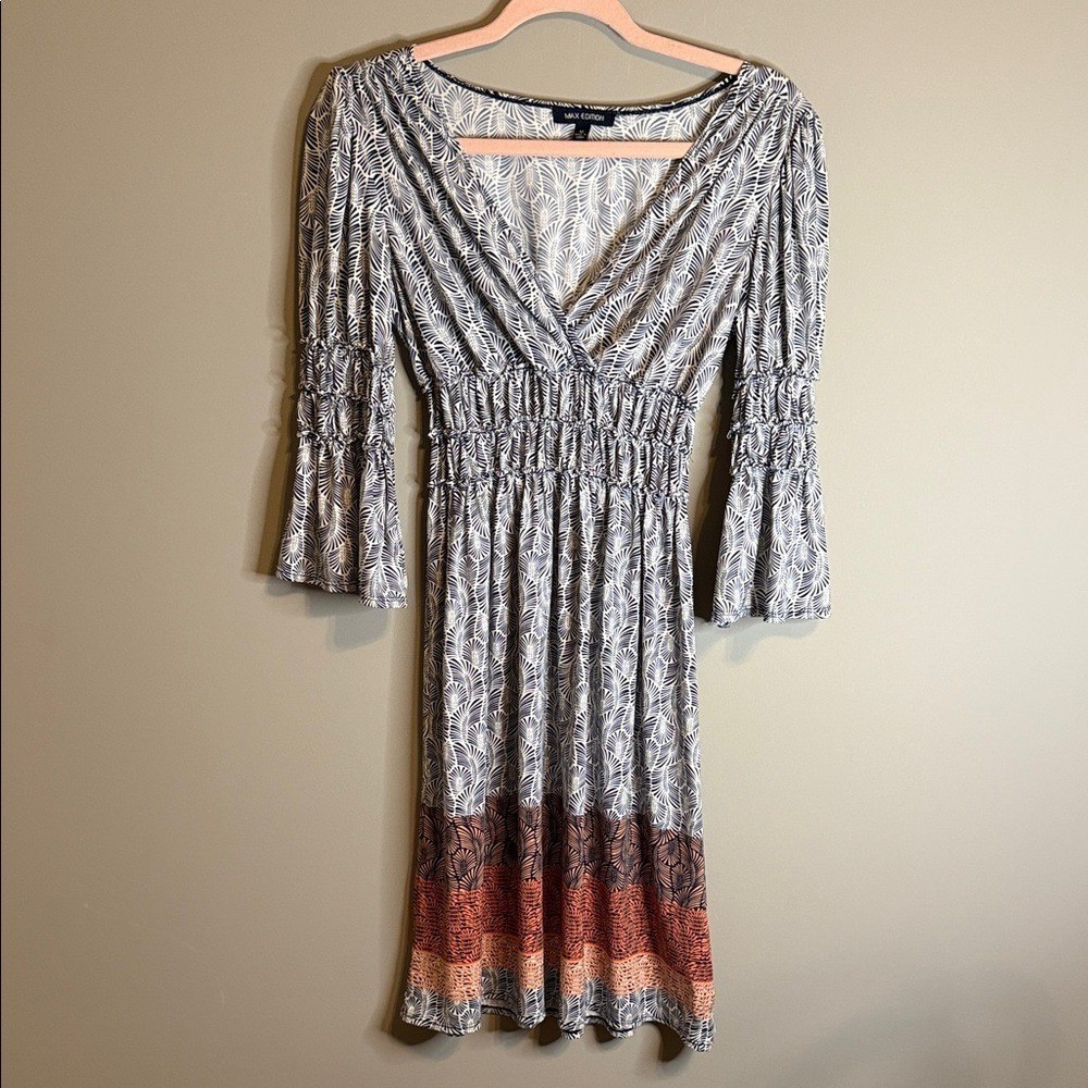 Max Edition Patterned Dress Medium Midi