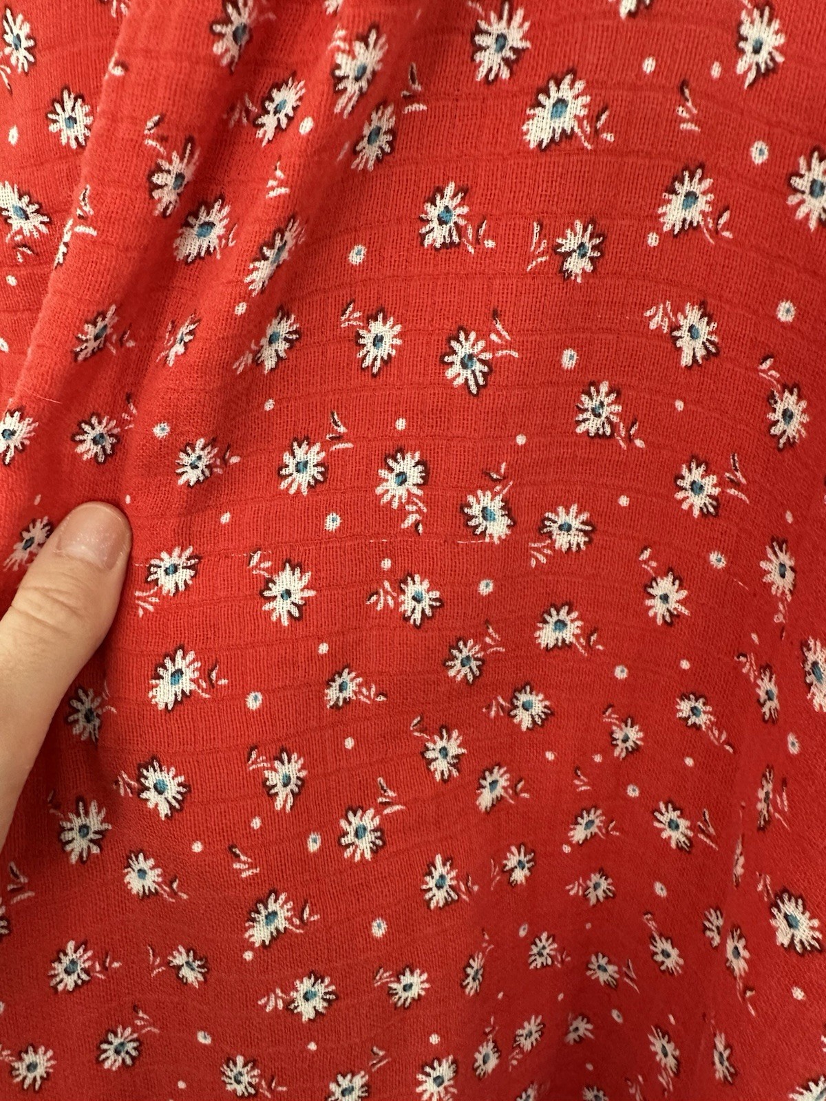 EShakti 1940s Style Red Floral Cotton Blend Dress Size XS