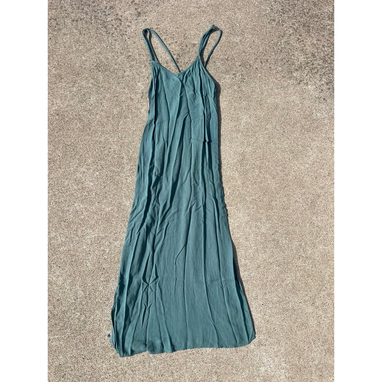Aerie Boho Midi Dress XXS Sage Strappy Fairycore Cottagecore Beach Airy Soft