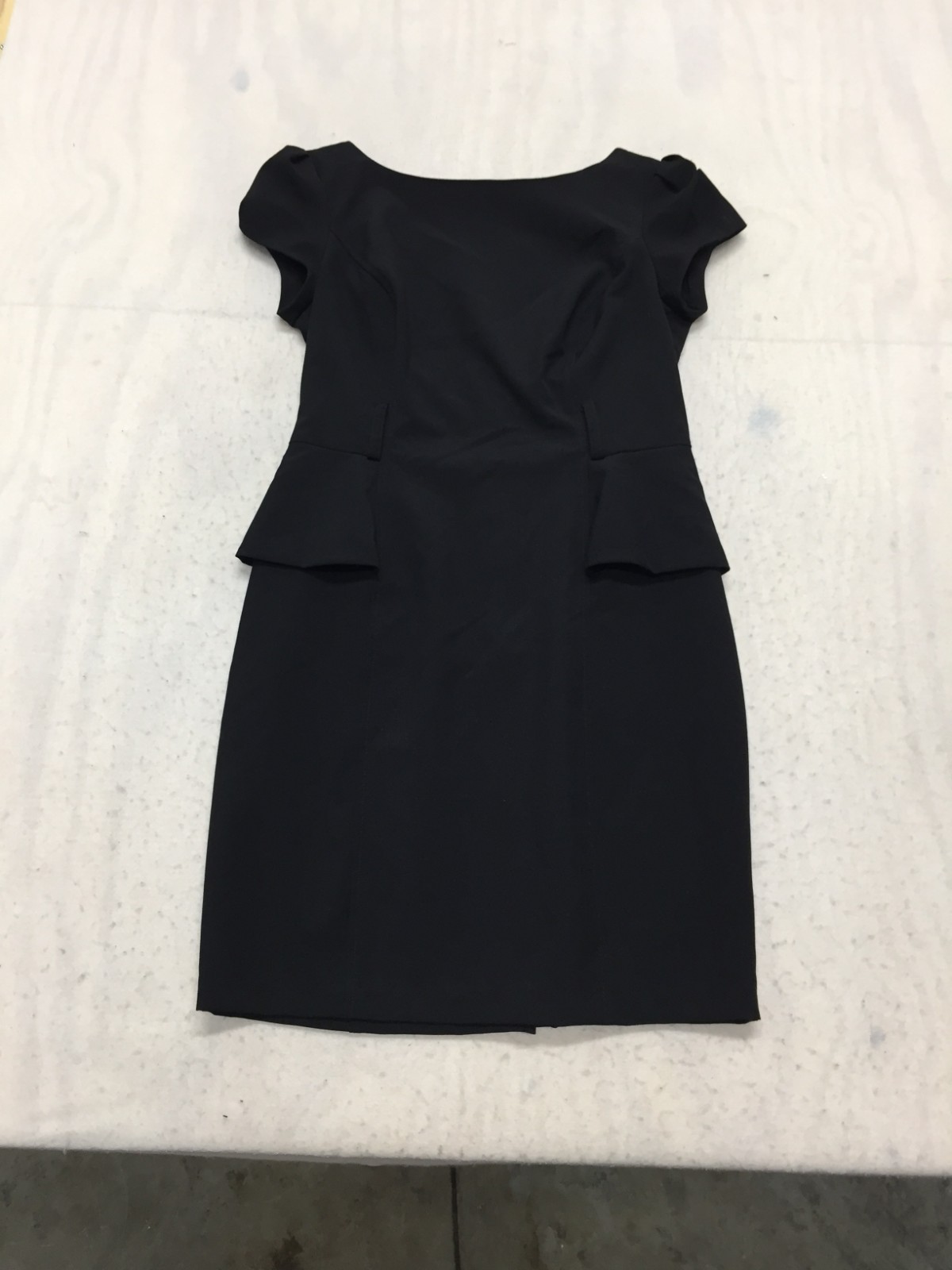 iZ Byer Tank Dress Juniors 13 Black Short Cap Sleeve Boat Neck Side Flare Accent
