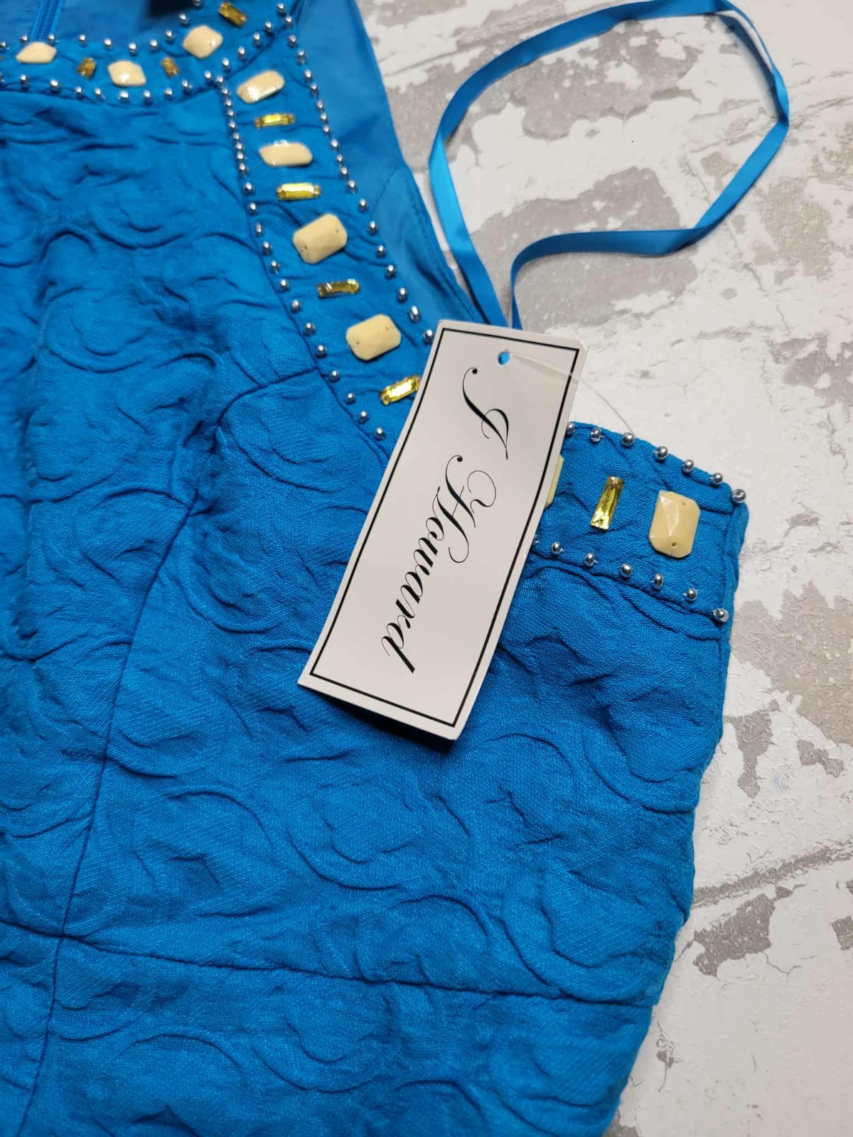 J Howard Missy Blue Dress Size 14 NWT