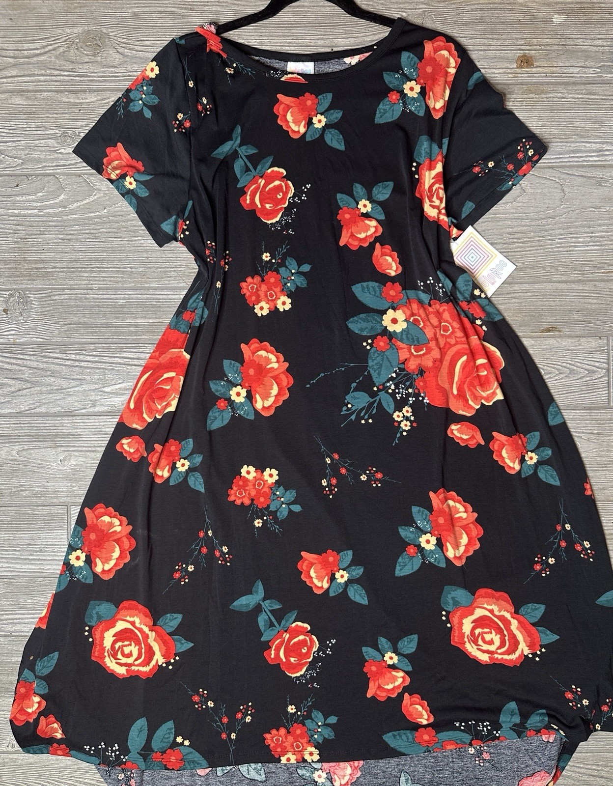 NWT LuLaRoe 2XL Carly Dress Multicolored Floral Flowers