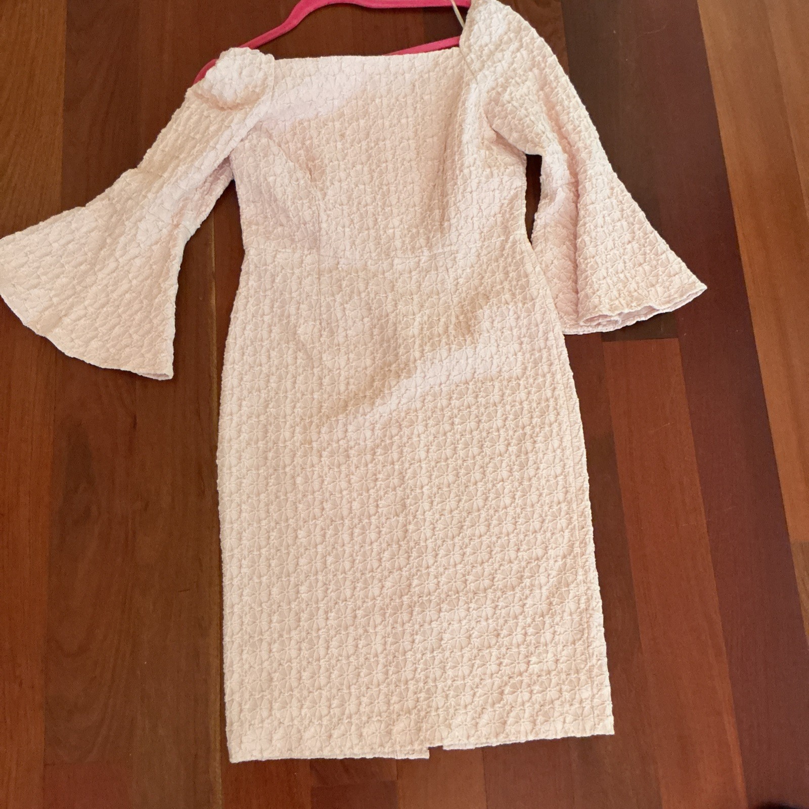 Trina Turk womans dress off the sholuder pink size 8
