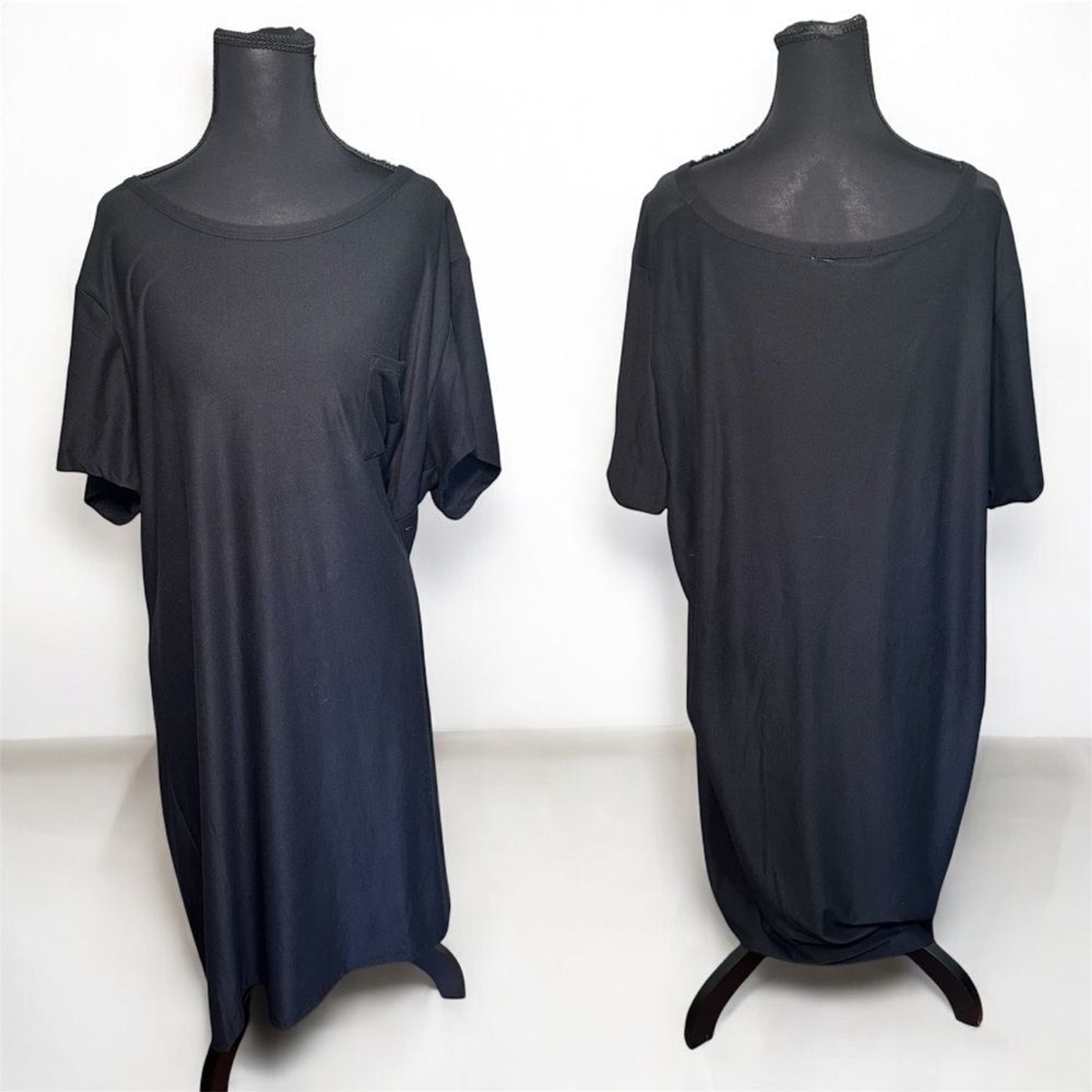 Olive & Oak Black Short Sleeve T-Shirt Dress 3X