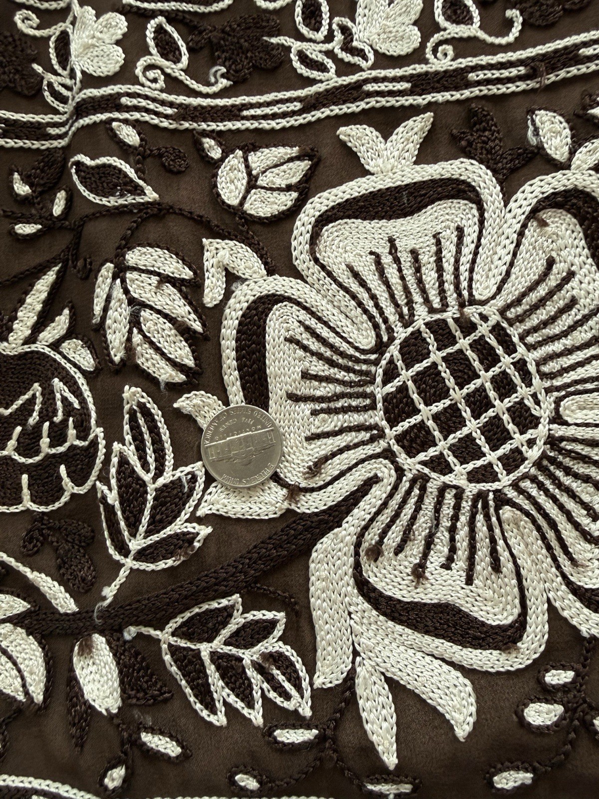 Archival 2004 Naeem Khan Fully Embroidered Silk Shift Dress Circa 2004