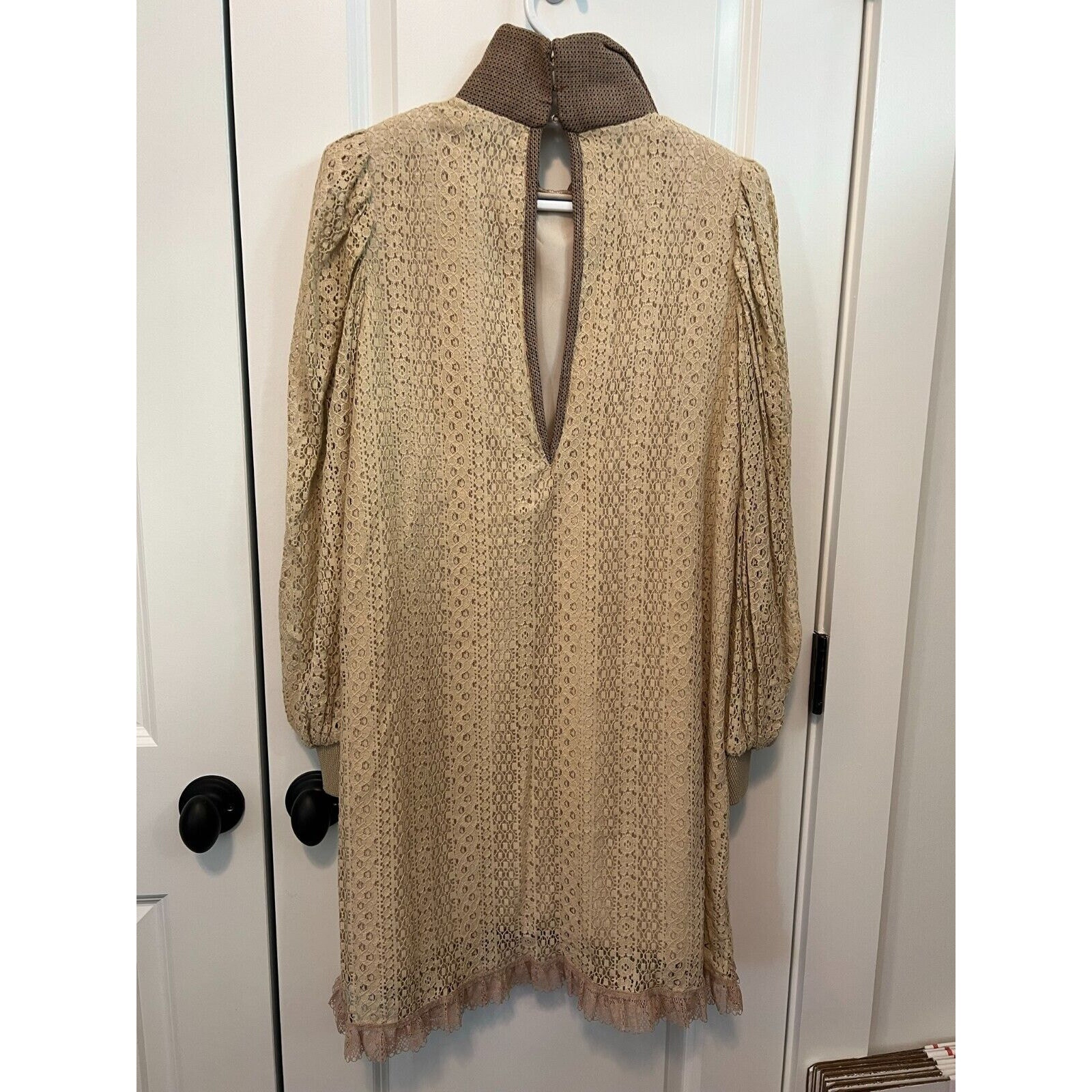 Juan Colón Puerto Rico Designer Long Sleeve Dress Yellow Size M-L
