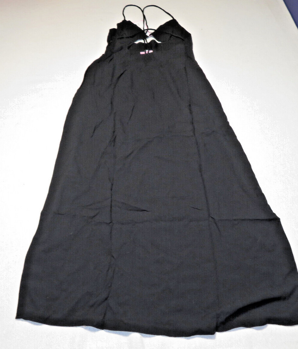 Future Collective Lined Strappy Black Cutout Midi Slip Dress Women’s Size 8 F11